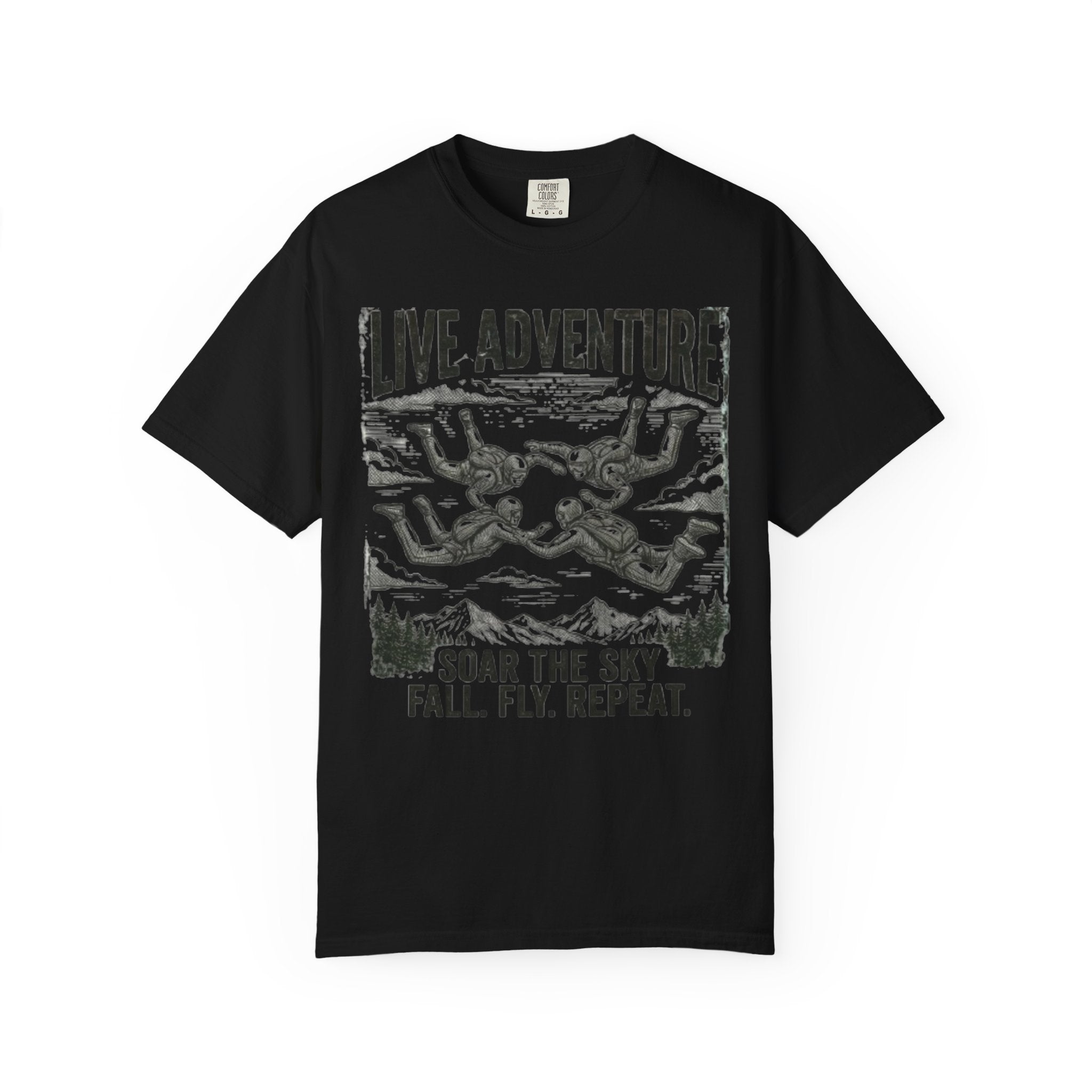 "Live Adventure - Skydive" Unisex Garment-Dyed Tee