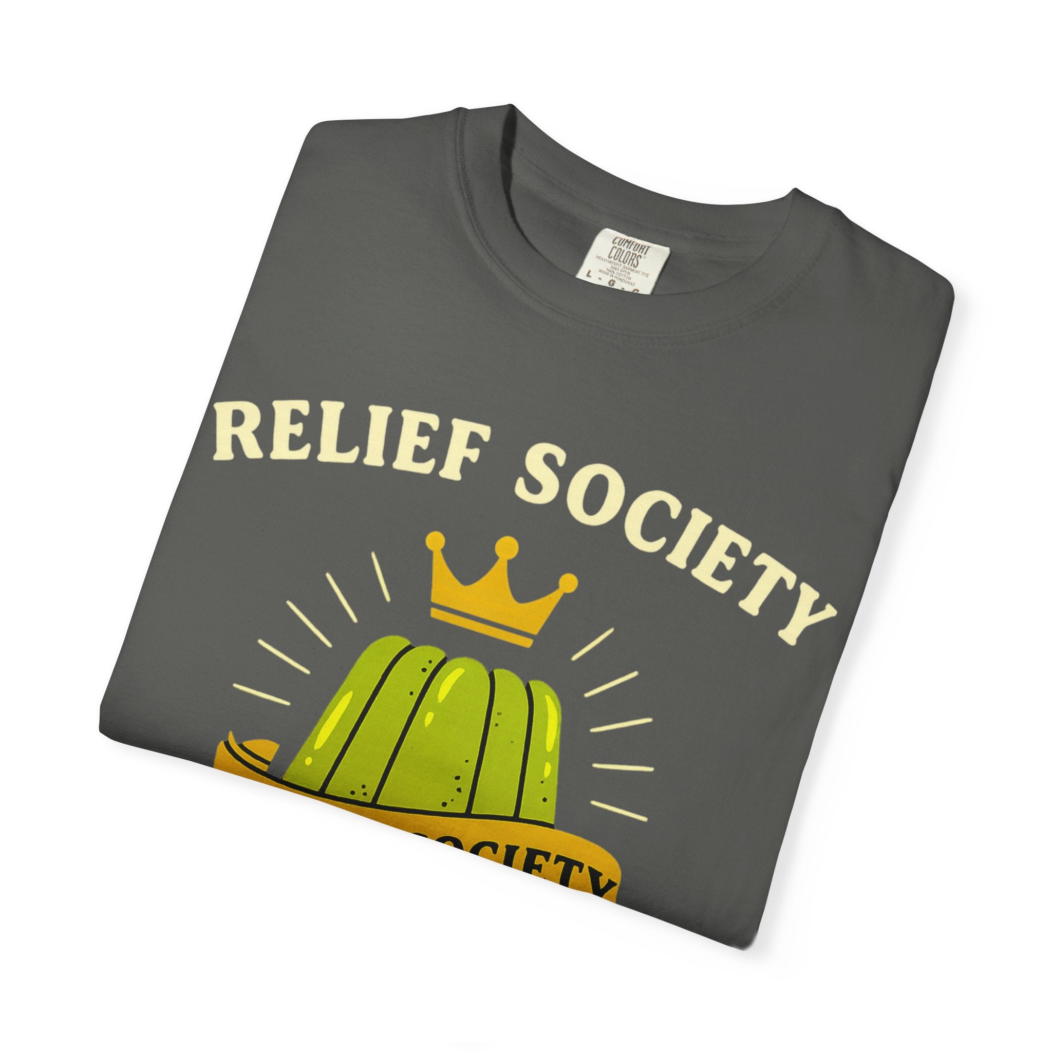 "Relief Society Bake-Off Champion" Unisex Garment-Dyed T-shirt