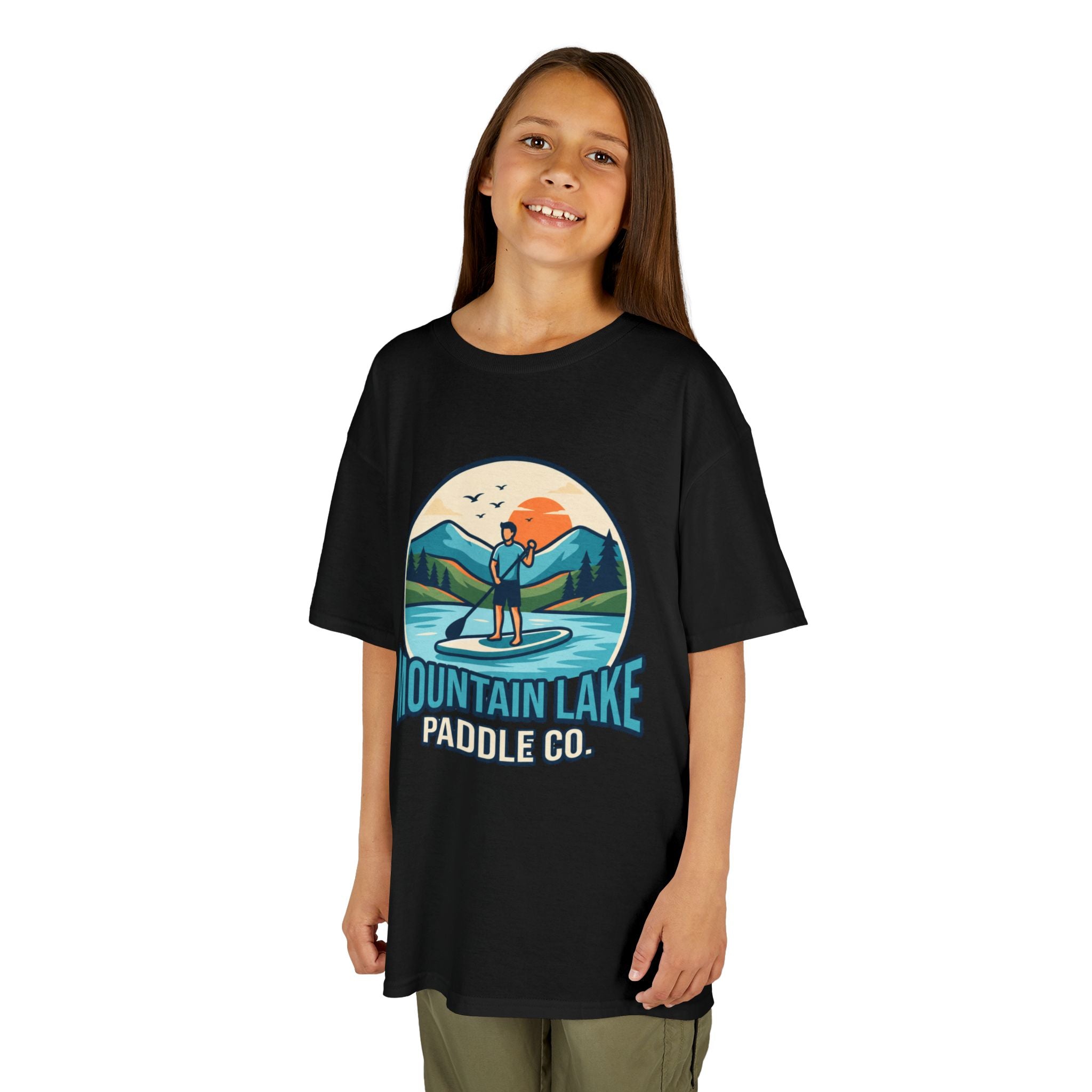 "Mountain Lake Paddle Board" Kids Tee