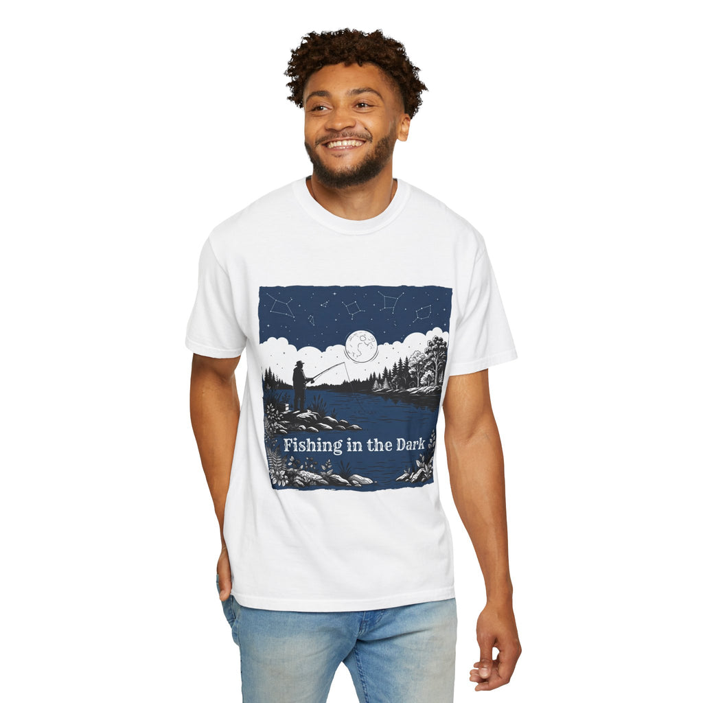 "Fishing in the Dark" Unisex Garment-Dyed Tee