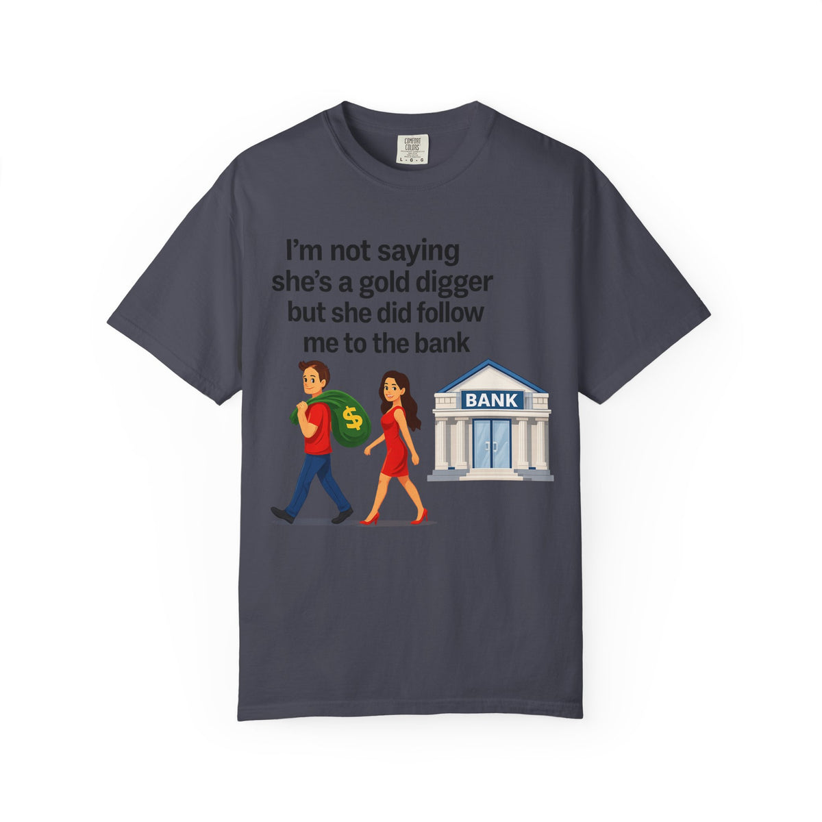 Color: Navy | Gold Digger Unisex Garment-Dyed T-shirt