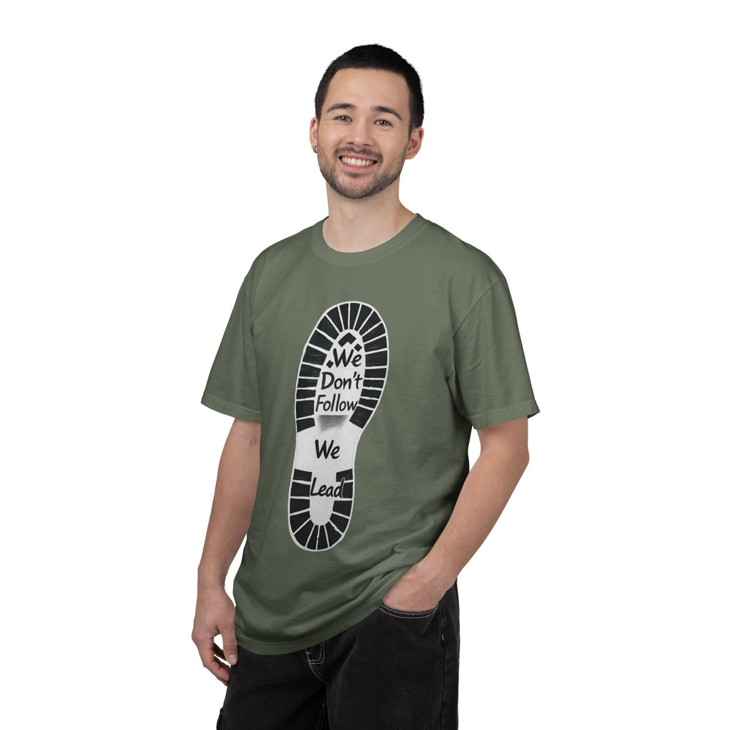 "We Don't Follow-We Lead" Unisex Garment-Dyed T-shirt