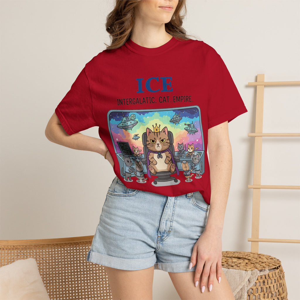 "ICE (Intergalactic Cat Empire)" Unisex Garment-Dyed T-shirt