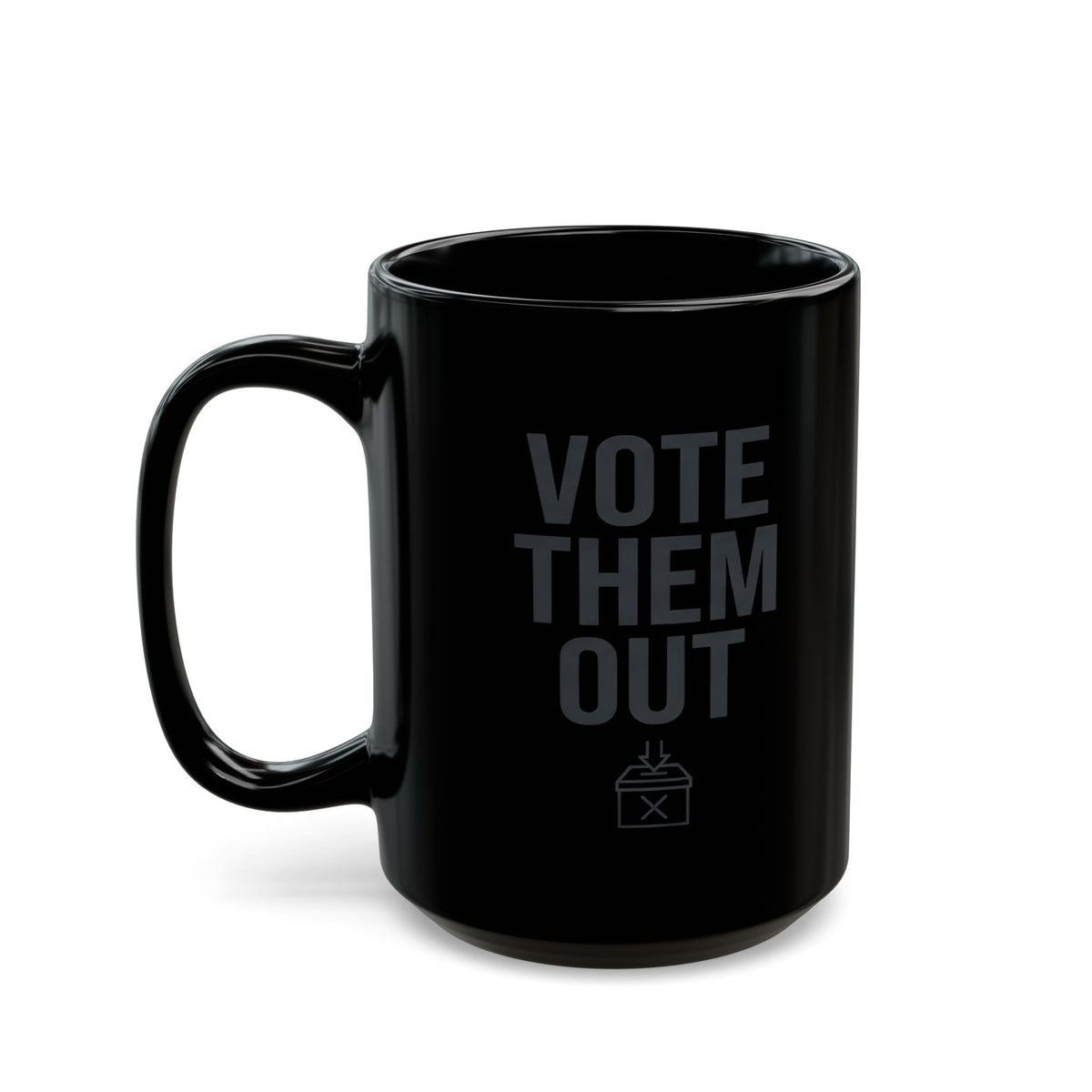 "Protest Series - Follow The Money" Black Ceramic Mug — Graphic
