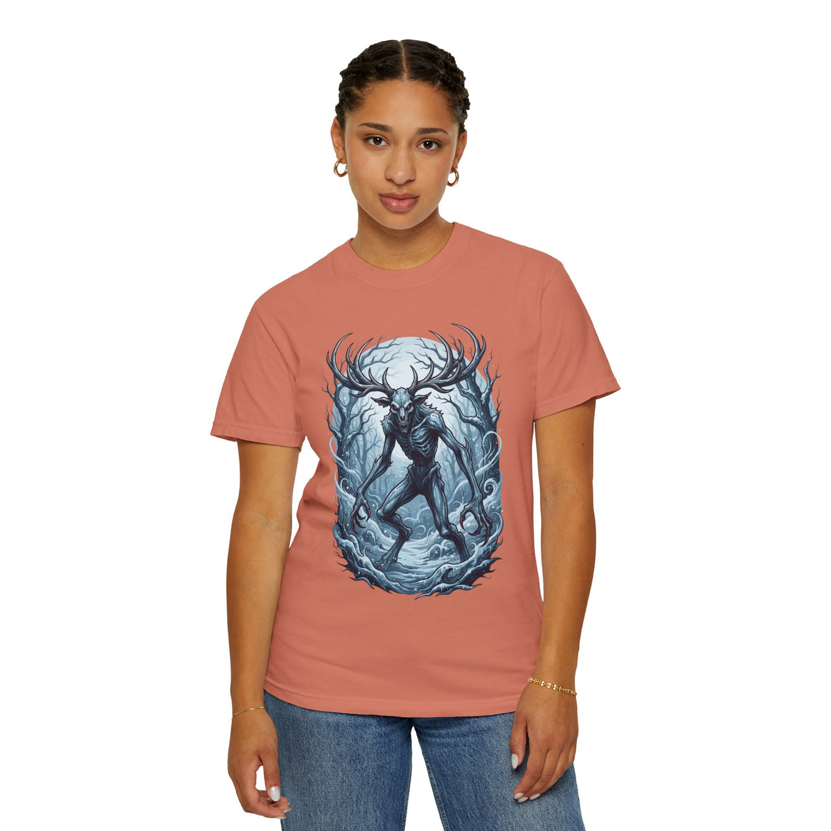 Color: Terracotta | Wendigo (Algonquian Folklore) Unisex Garment-Dyed Tee