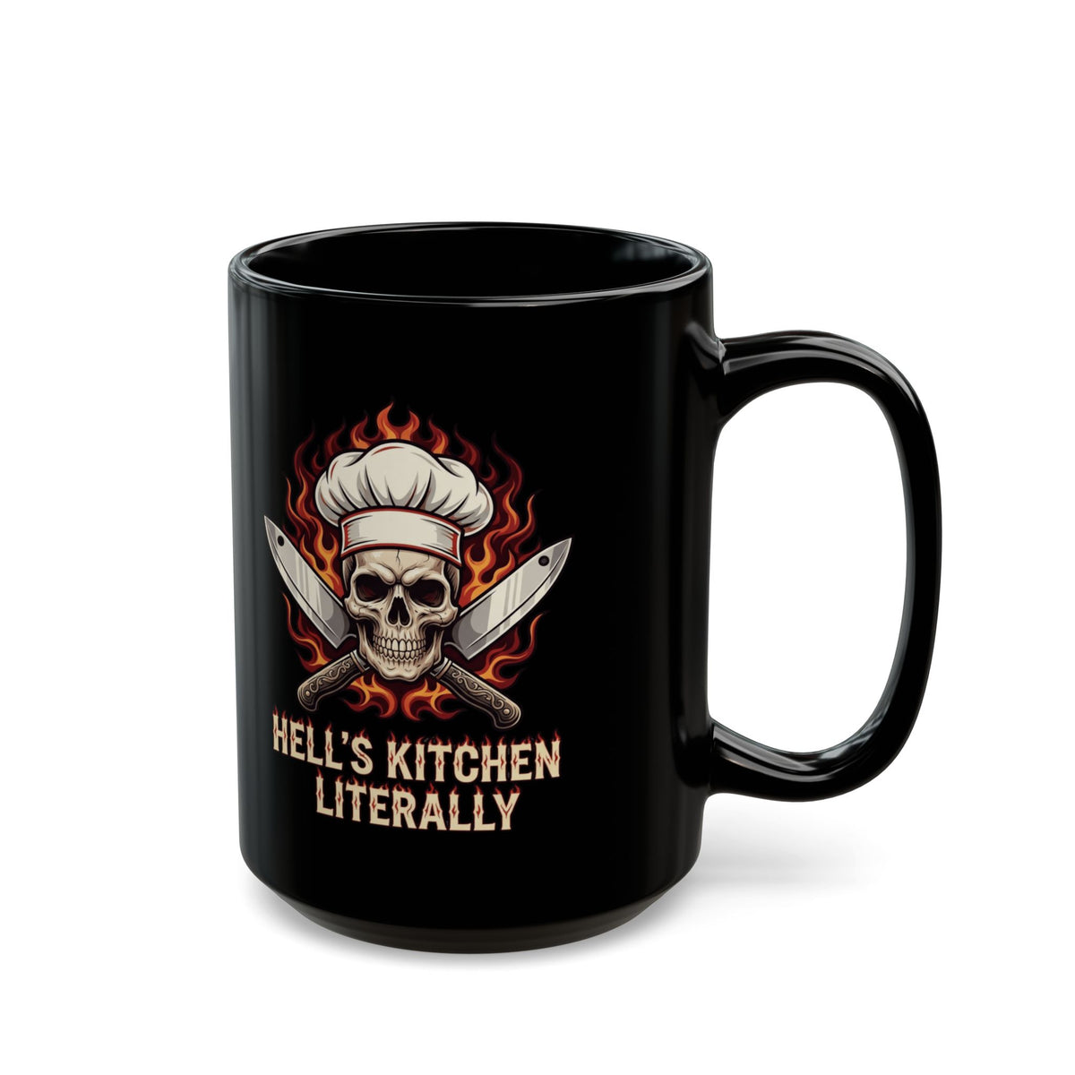 "Hell's Kitchen Literally" Black Ceramic Mug