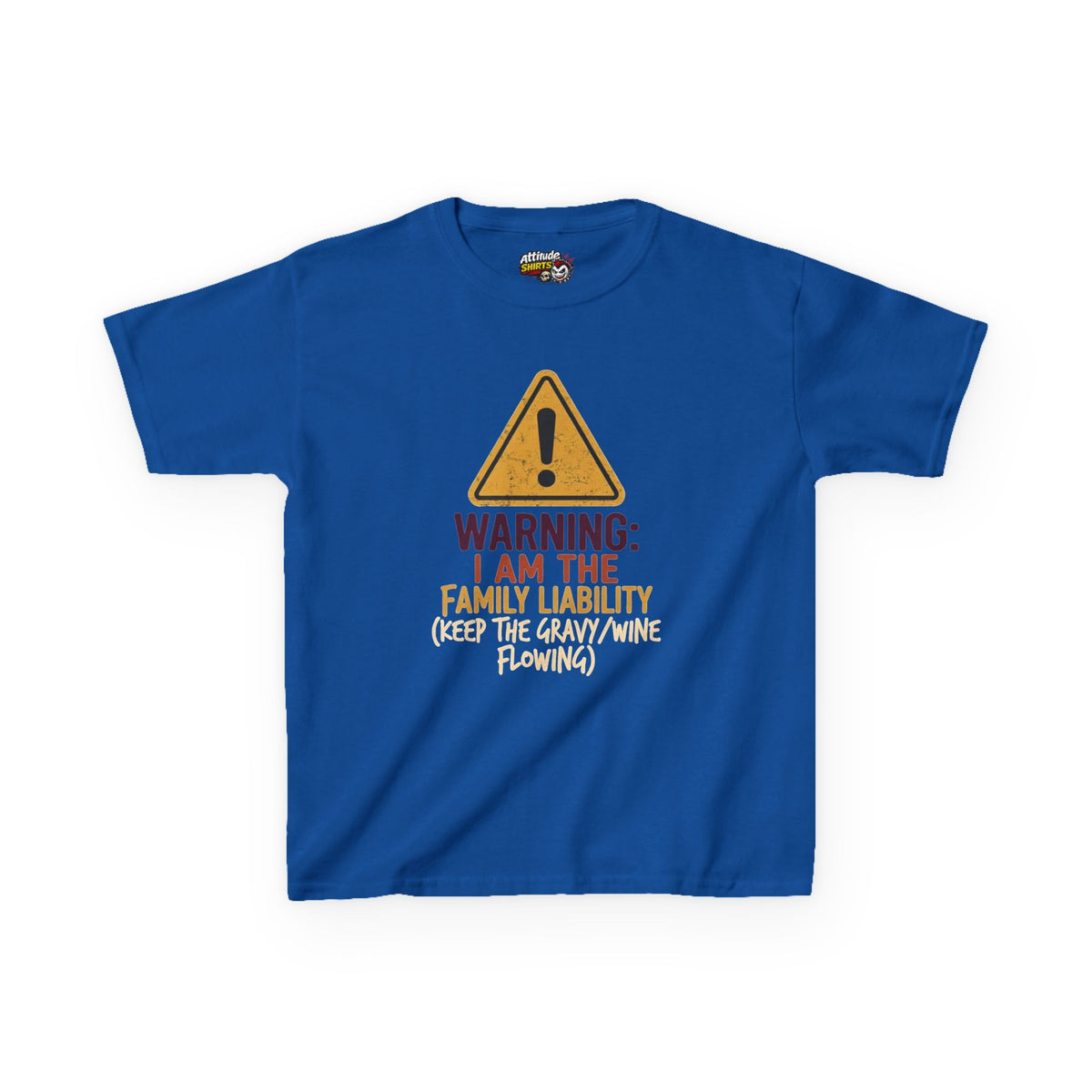 "Warning I am The Family Liability" Kids Tee