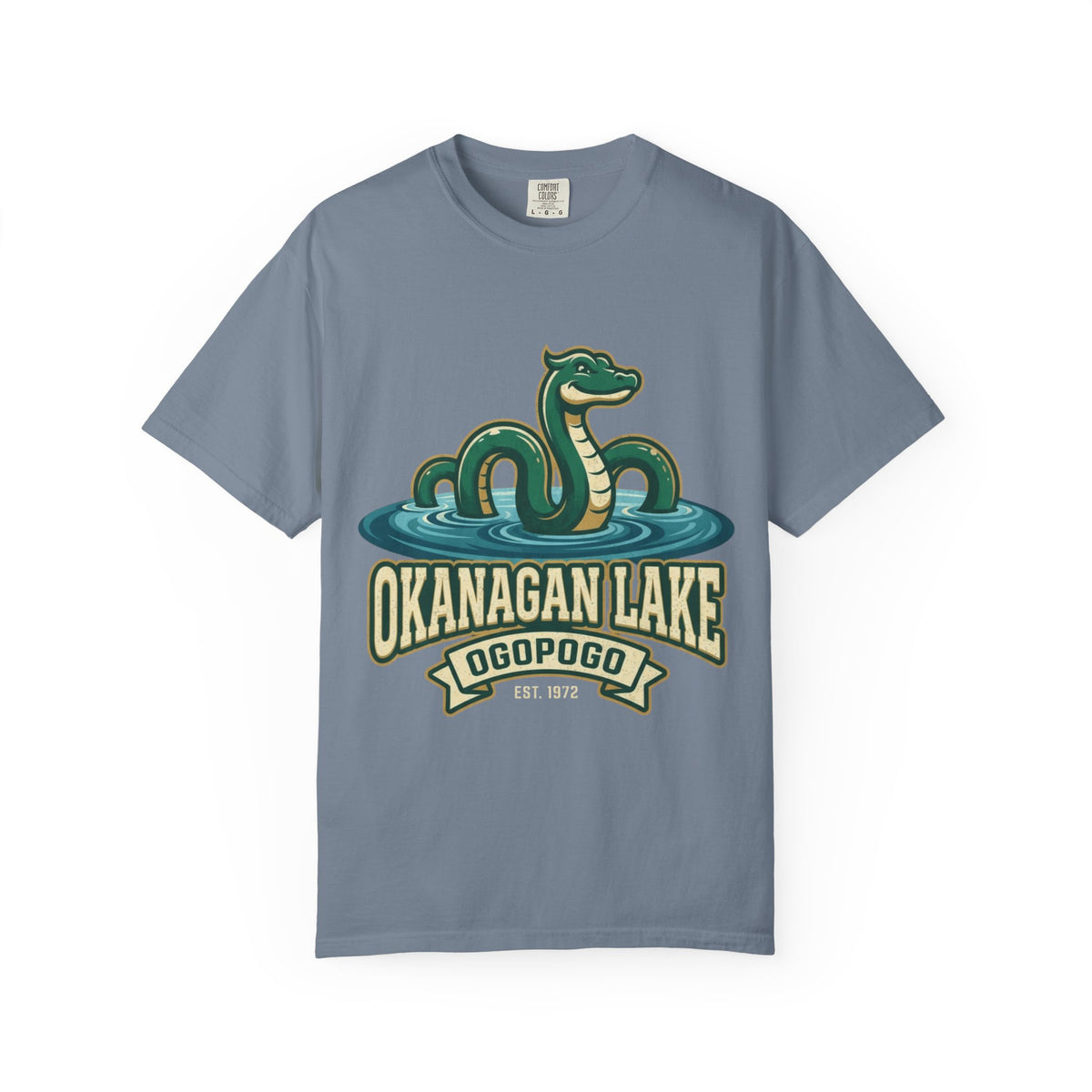 Color: Blue Jean | Ogopogo (Canada) Unisex Garment-Dyed Tee