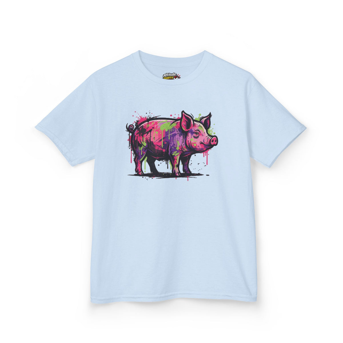 Color: Light Blue | Barnyard Pig Kids Tee