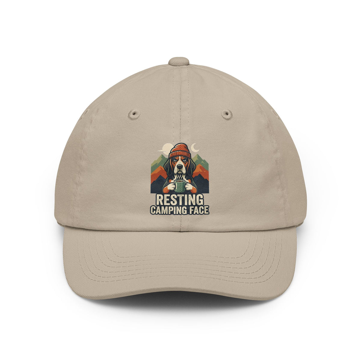 Color: Stone | Resting Camping Face Dad Hat