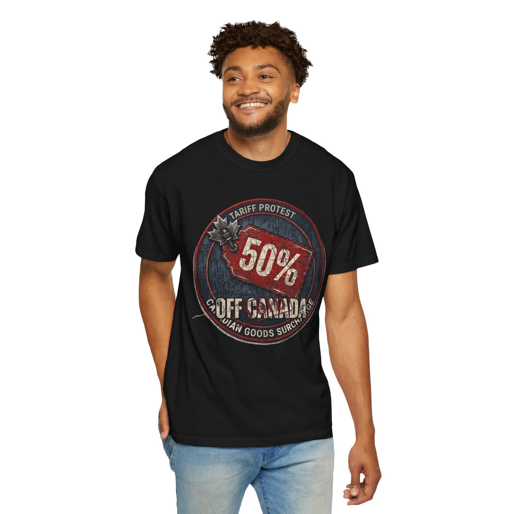 "50% Off Canada" Unisex Garment-Dyed Tee