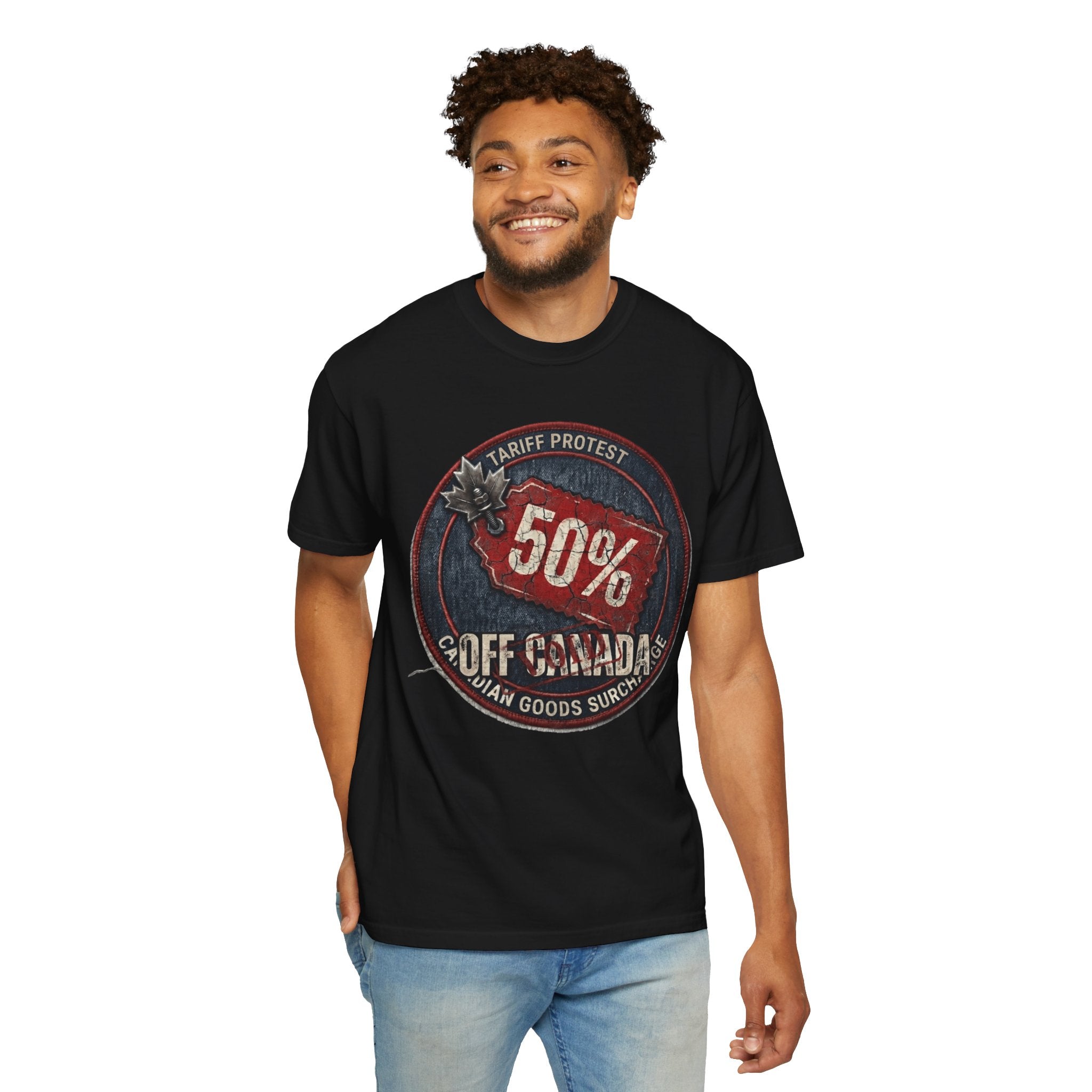 "50% Off Canada" Unisex Garment-Dyed Tee