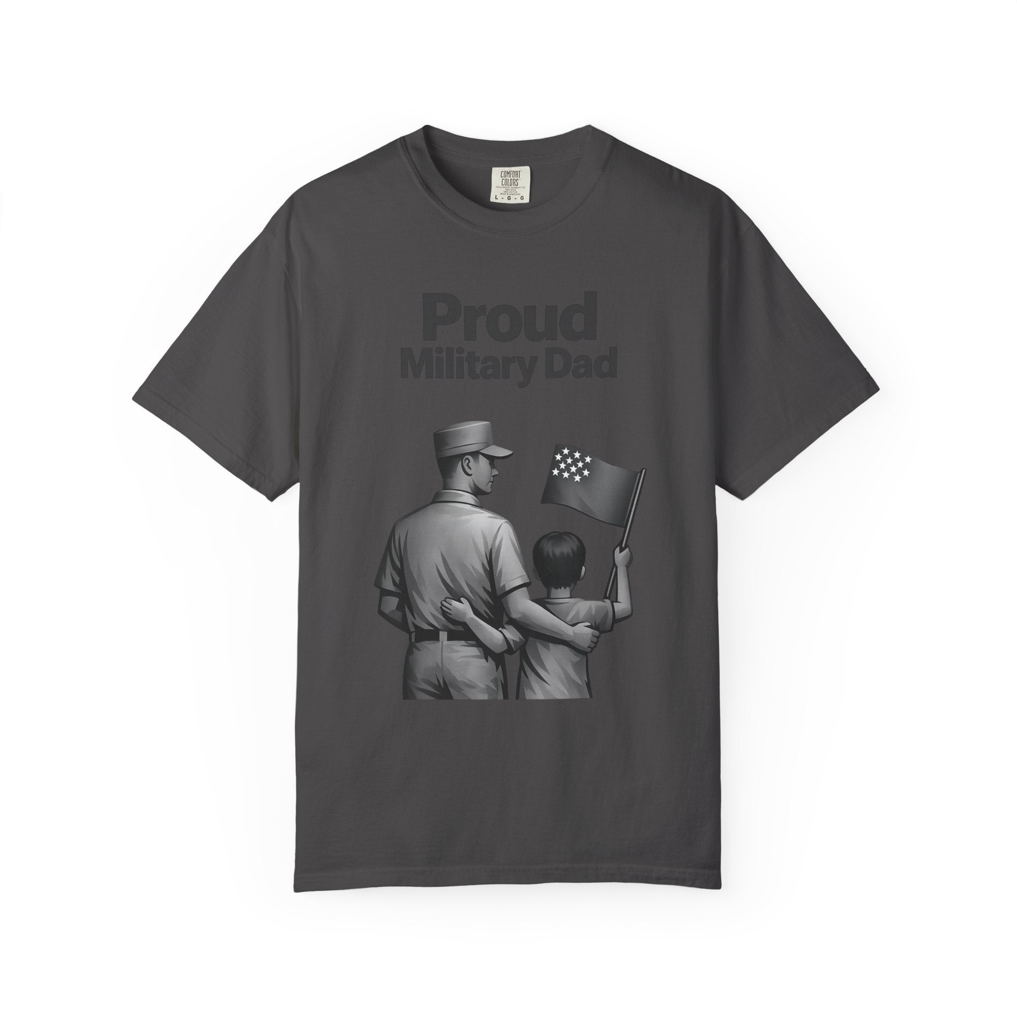 "Proud Military Dad" Unisex Garment-Dyed T-shirt