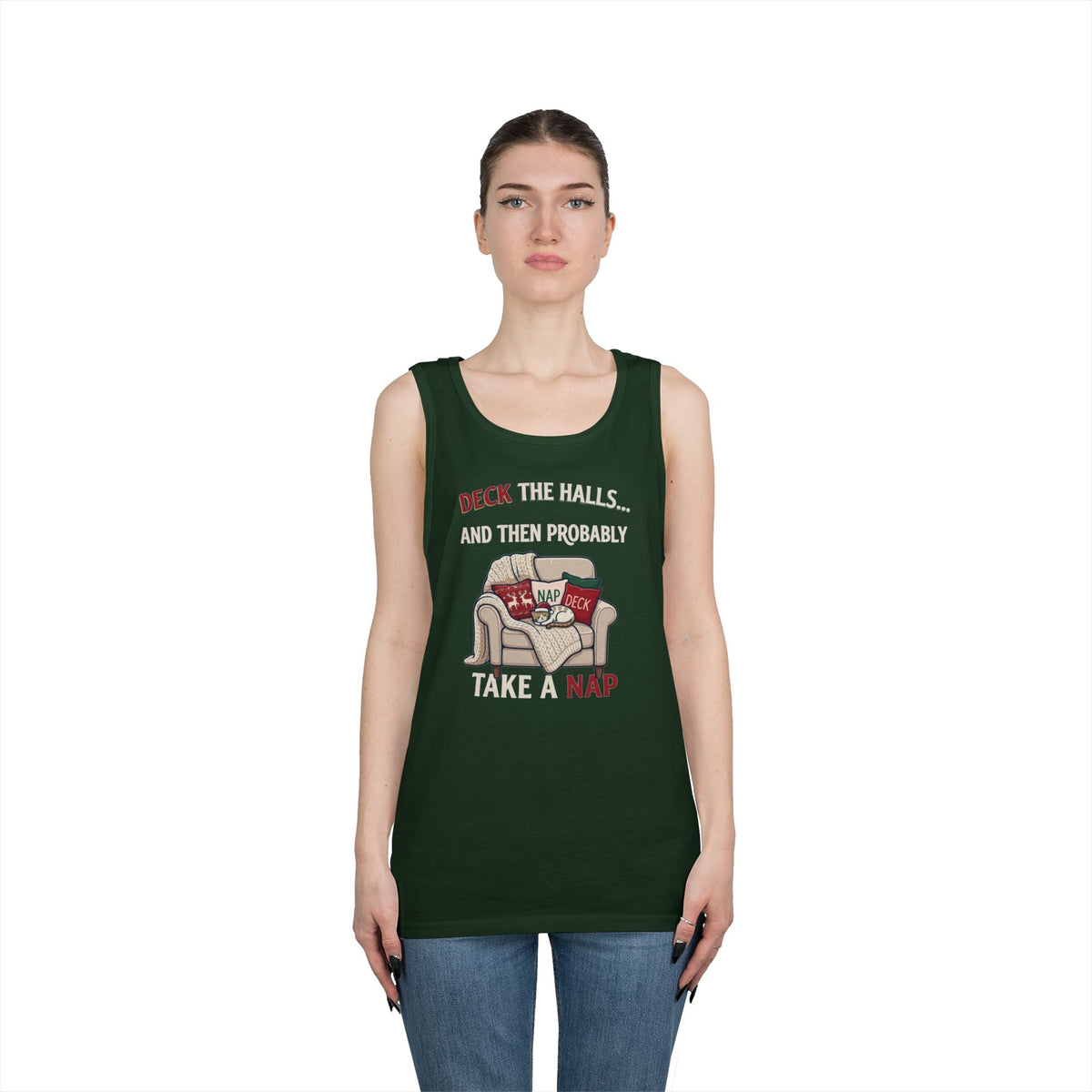 "Deck The Halls And Take A Nap" Tank Top