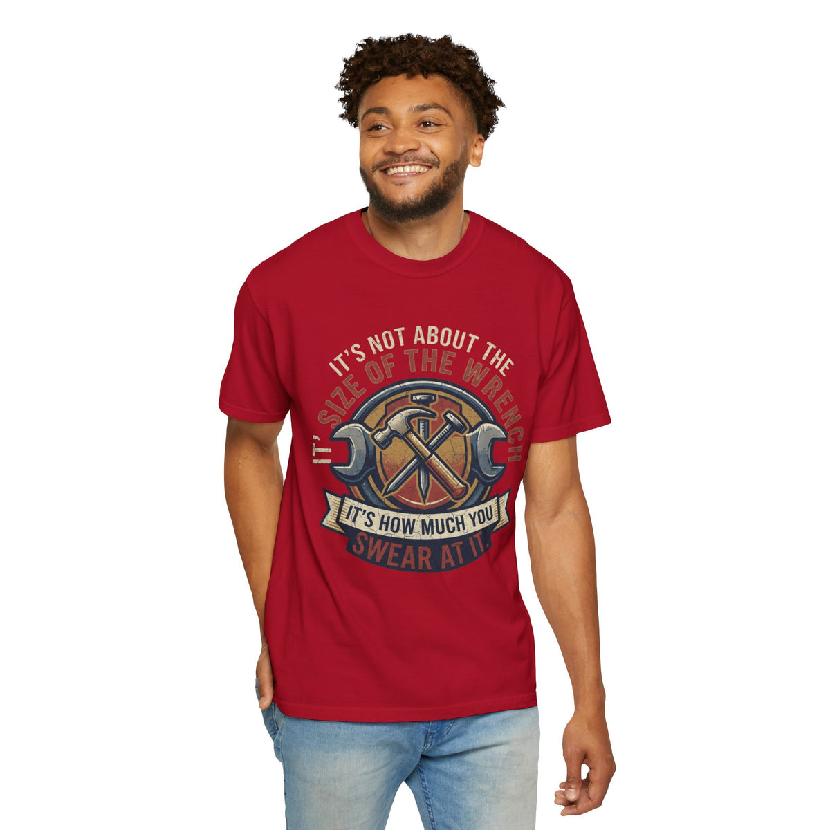 Color: Red | Size Matters Unisex Garment-Dyed Tee