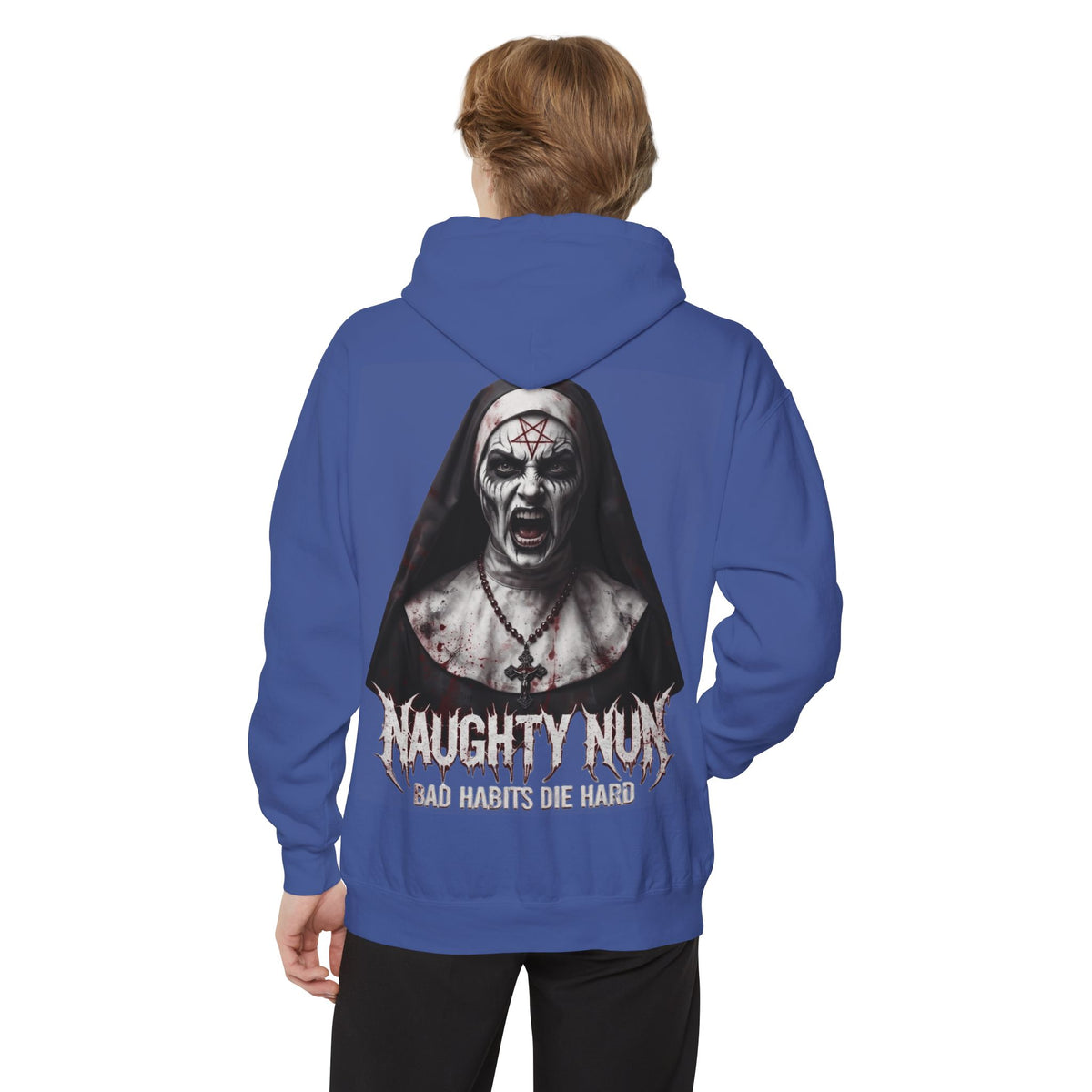 "Naughty Nun" Garment-Dyed Hoodie