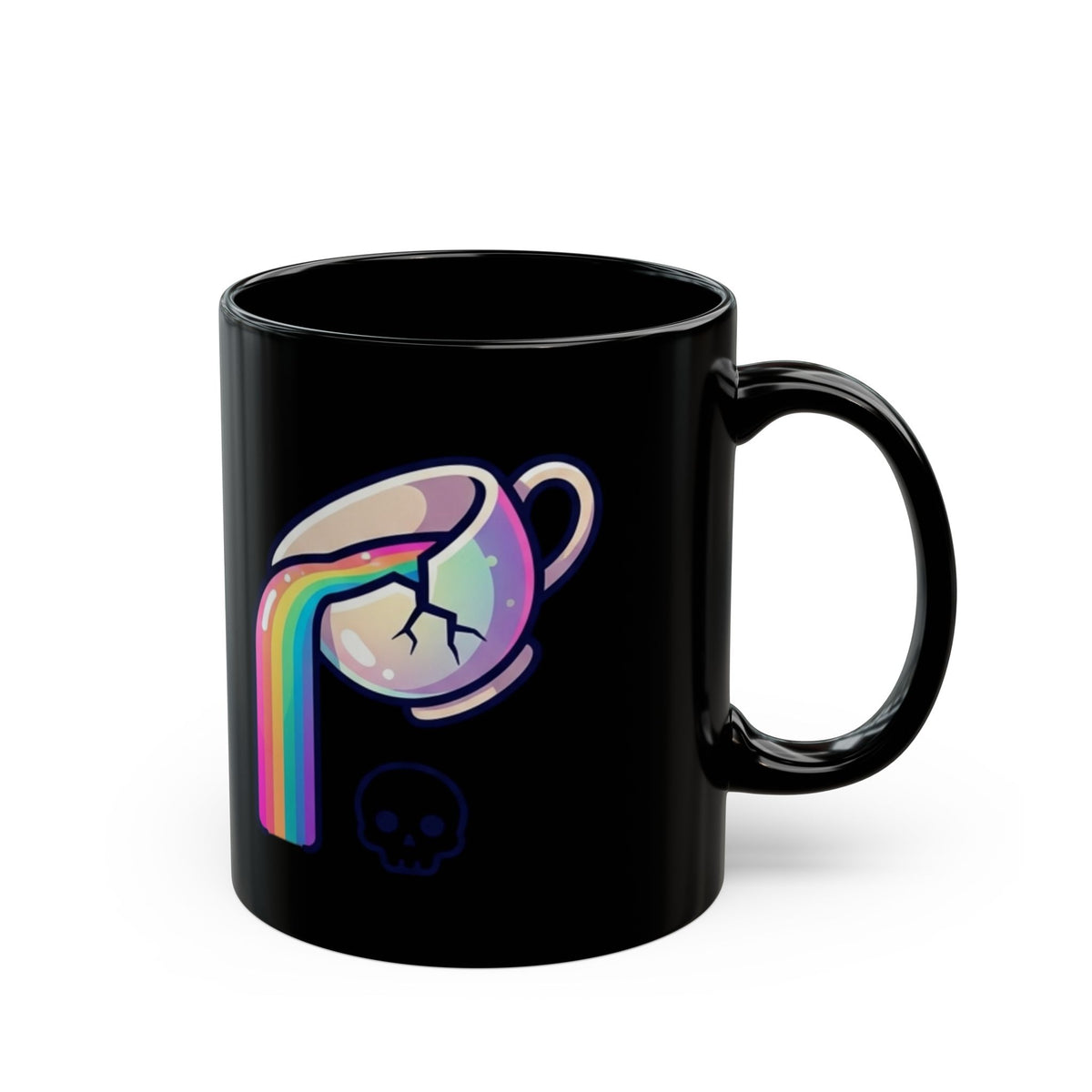 "Surviving on Caffeine Spite and Superior Aesthetics" Black Ceramic Mug — Graphic