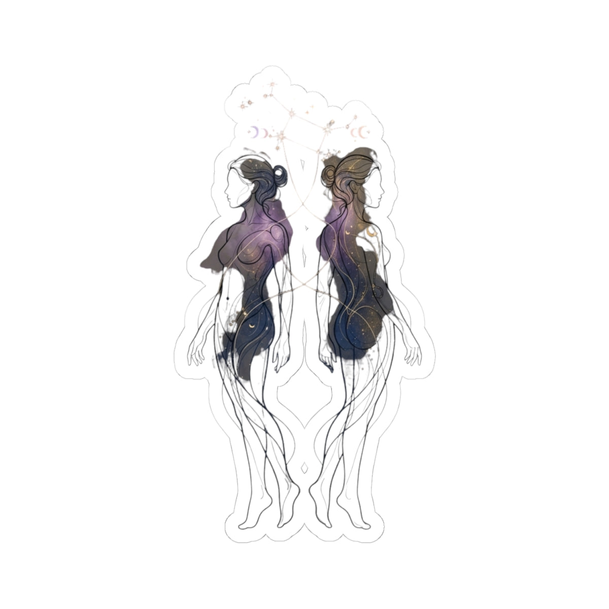 "Gemini The Celestial Twins" Sticker — Main
