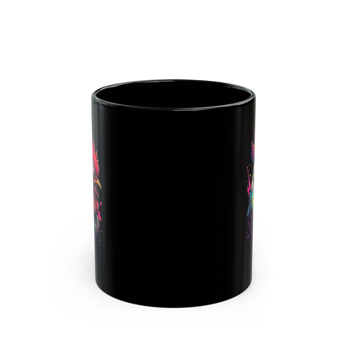 "Chickenshit" Black Ceramic Mug — Graphic