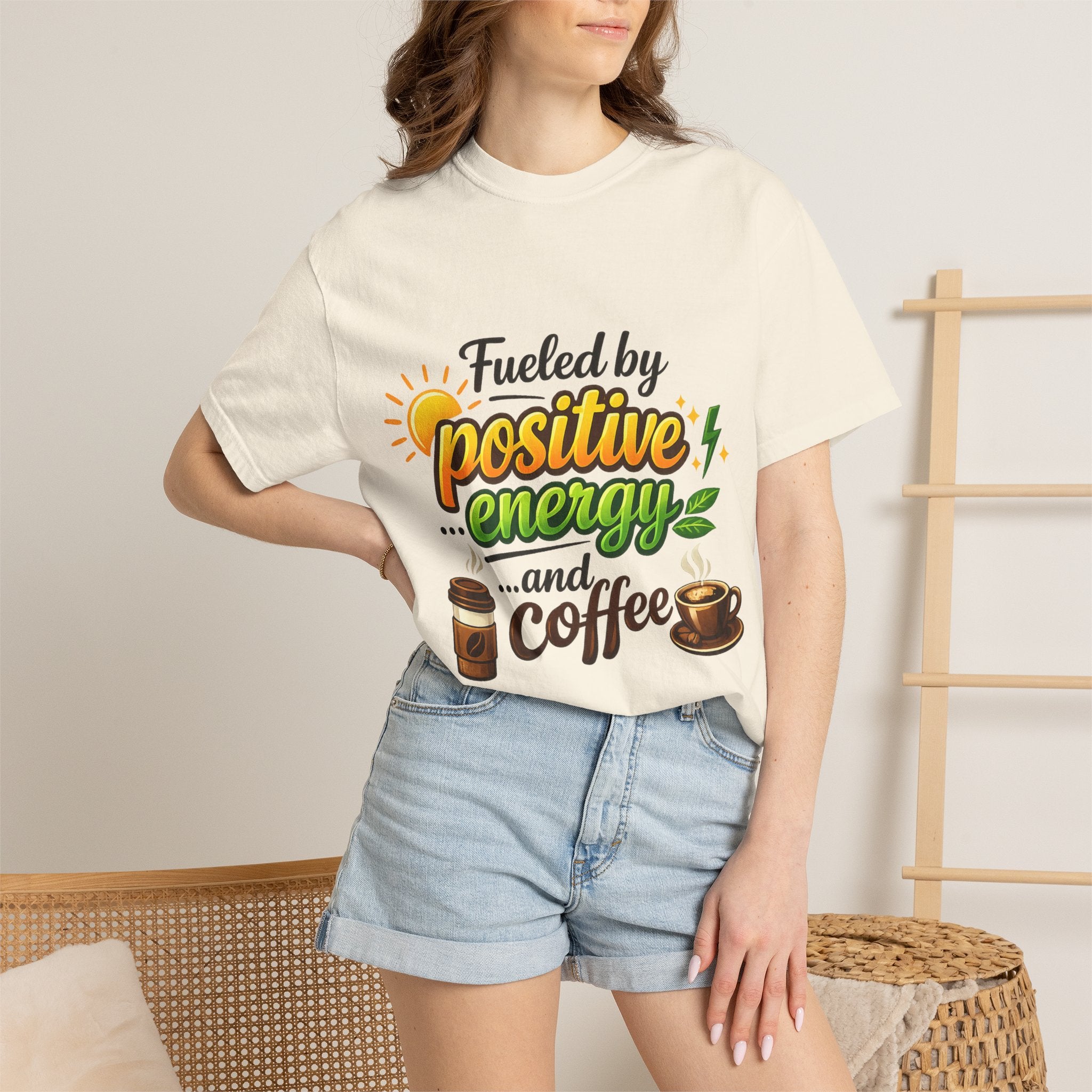 Coffee IS My Positive Energy | Garment-Dyed Tee — AttitudeShirts