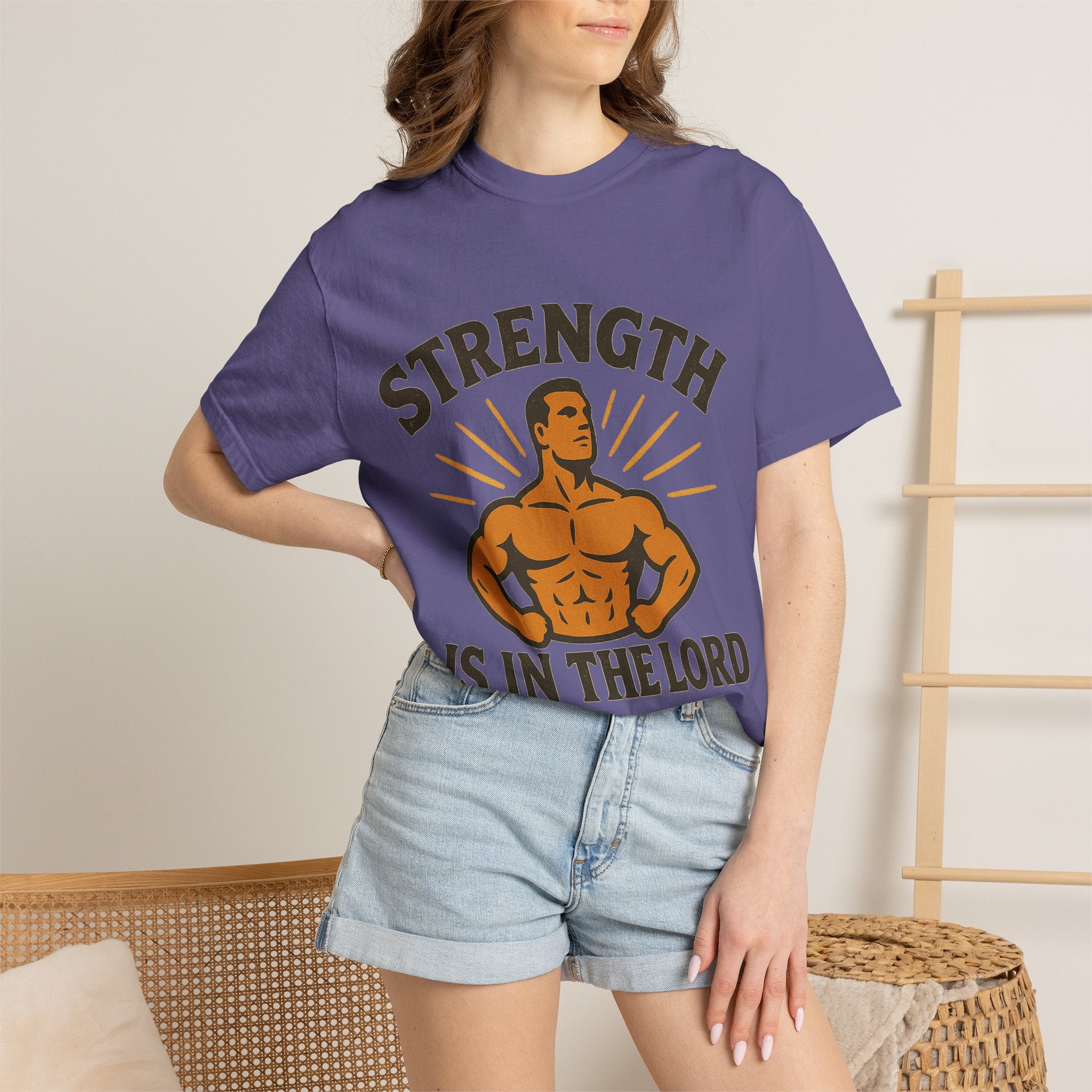 "Strength is in the Lord" Unisex Garment-Dyed T-shirt