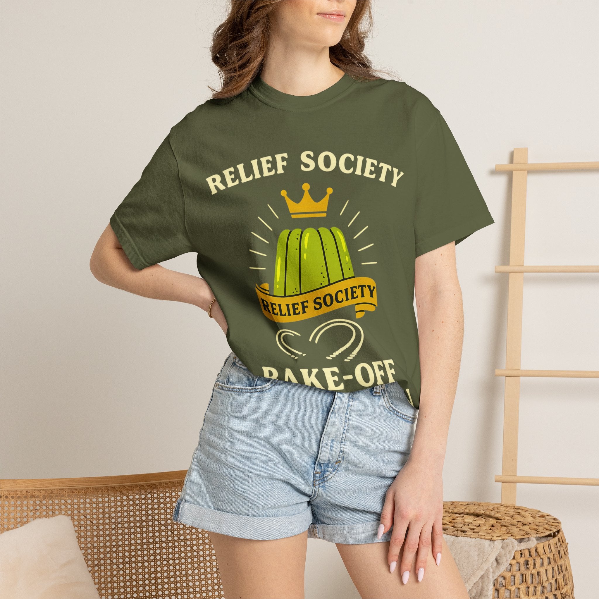 "Relief Society Bake-Off Champion" Unisex Garment-Dyed T-shirt