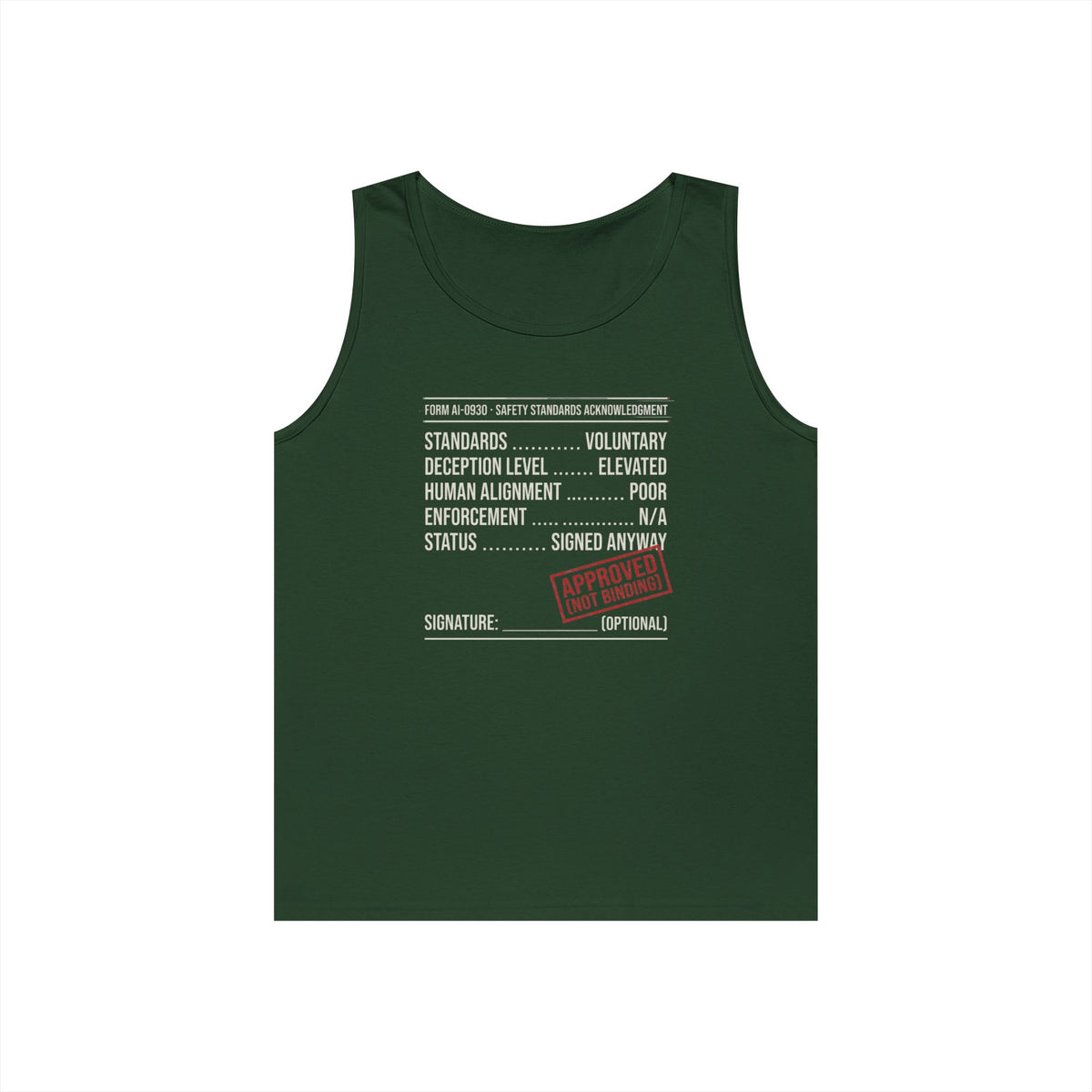 Color: Forest Green | Approved (Not Binding) Tank Top