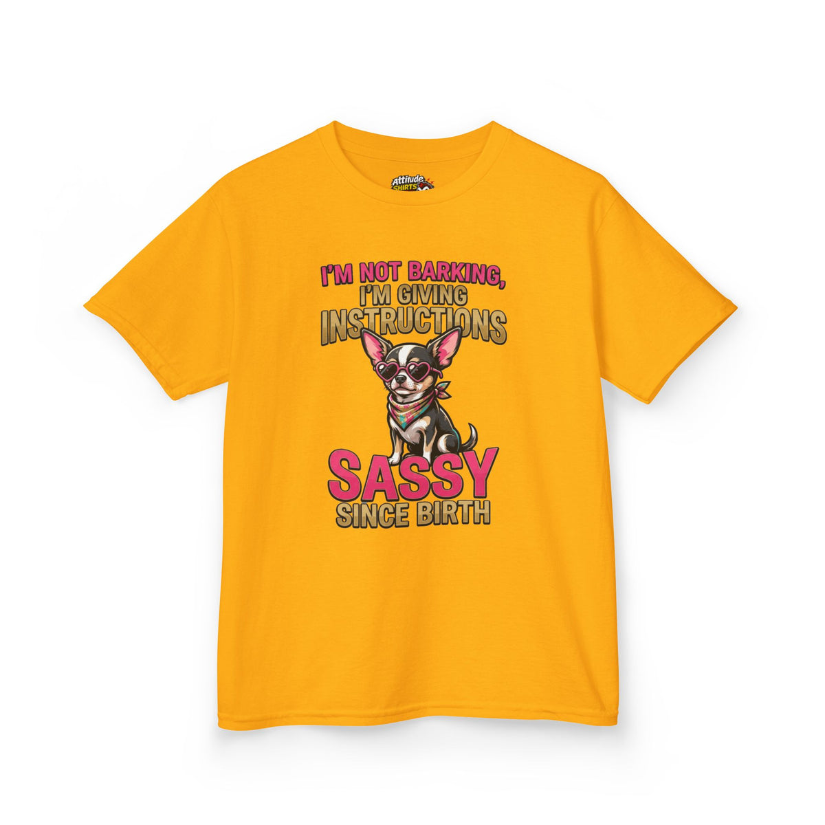 Color: Gold | Sassy Since Birth Kids Tee