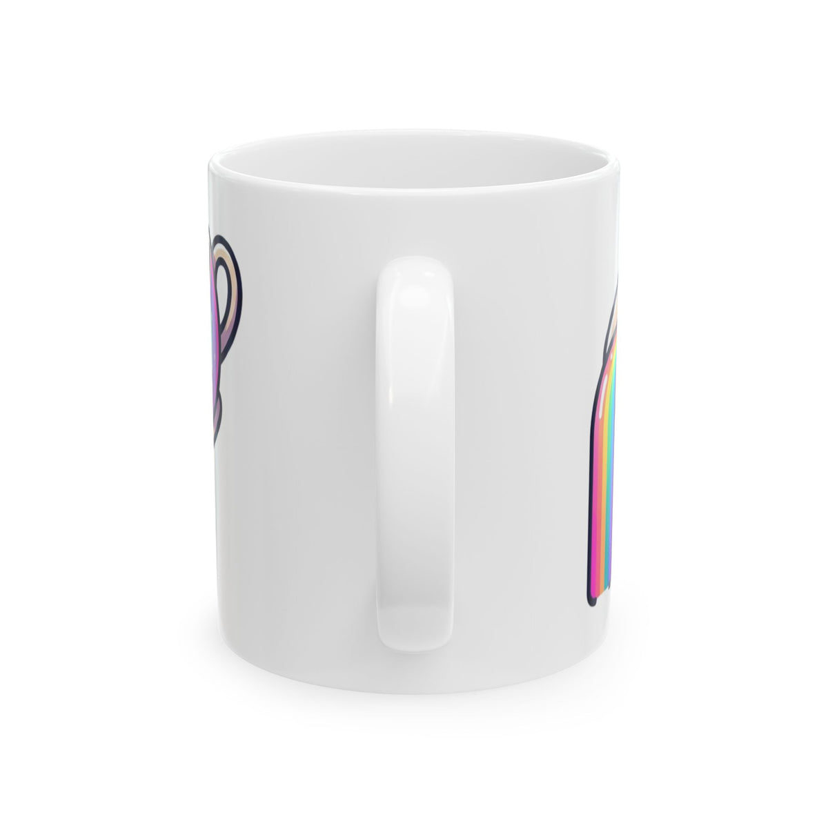 "Surviving on Caffeine Spite and Superior Aesthetics" White Ceramic Mug — Graphic