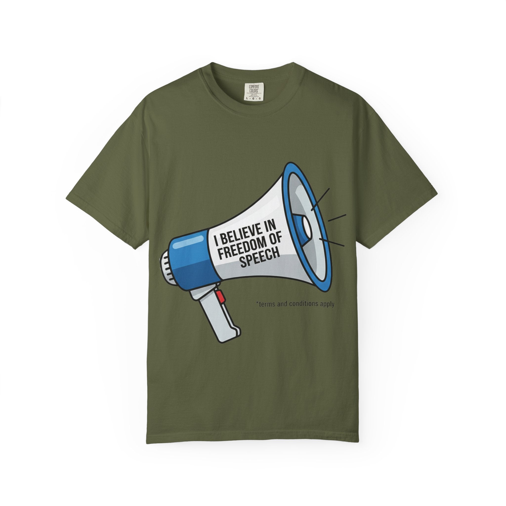 "Freedom of Speech" Unisex Garment-Dyed T-shirt