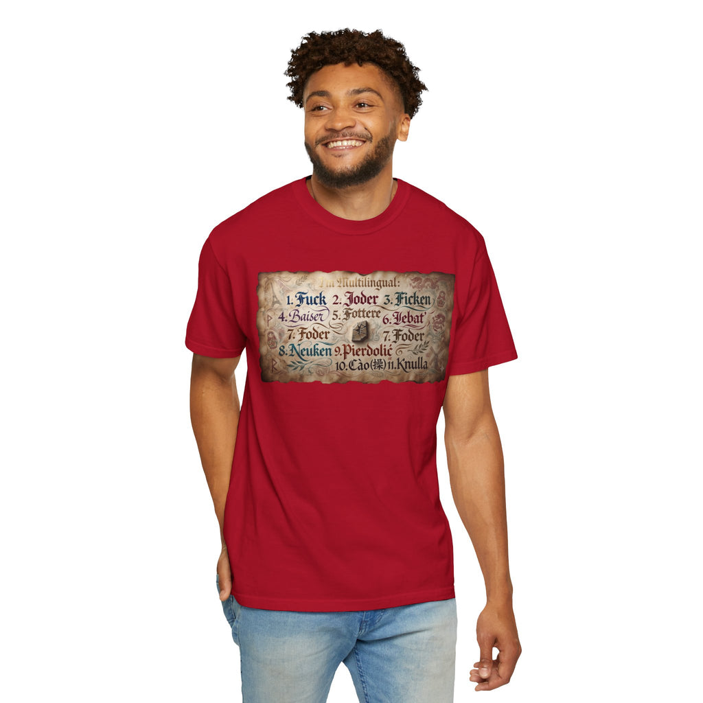"Multilingual" Unisex Garment-Dyed Tee