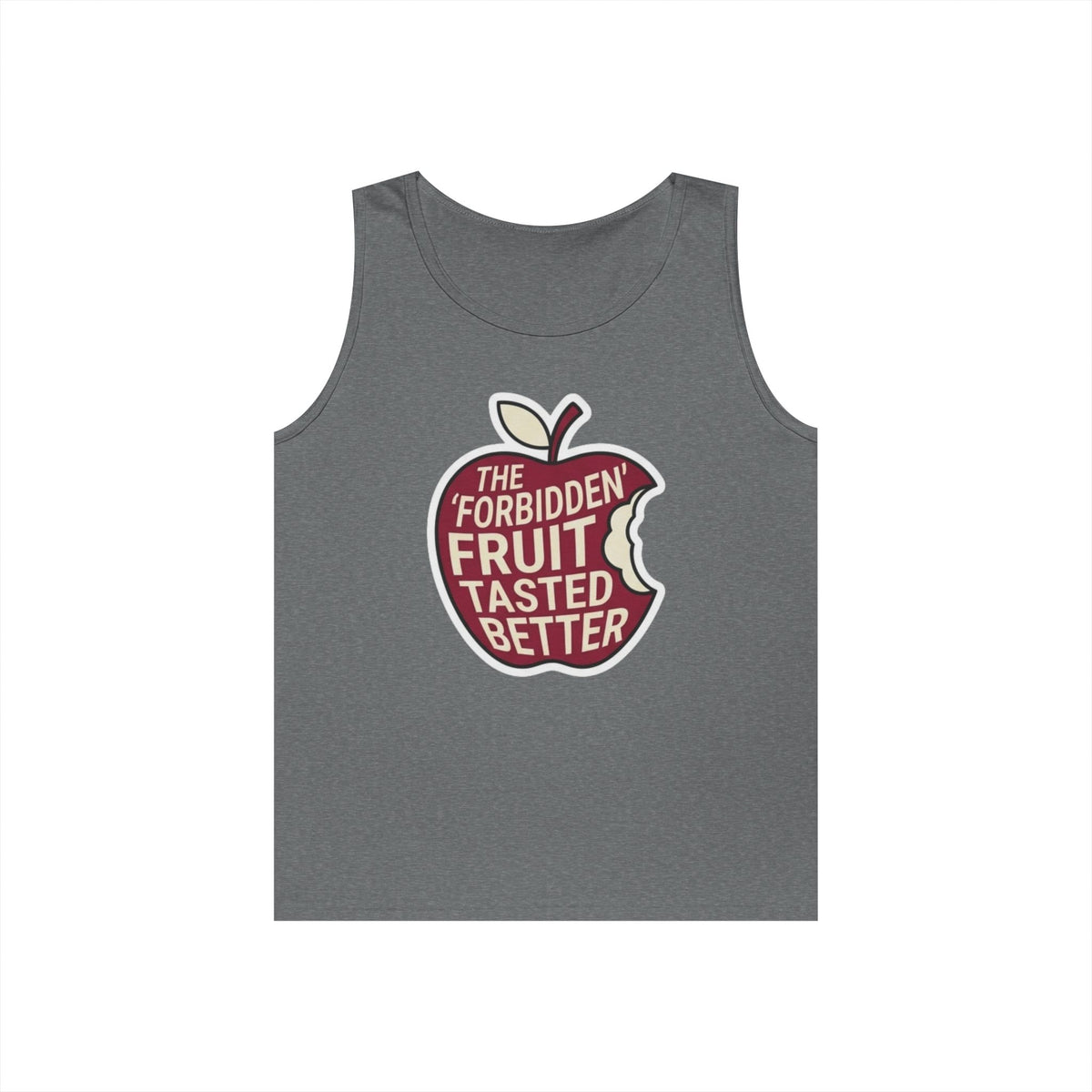 Color: Graphite Heather | Good Book Series Forbidden Fruit Tasted Better Tank Top