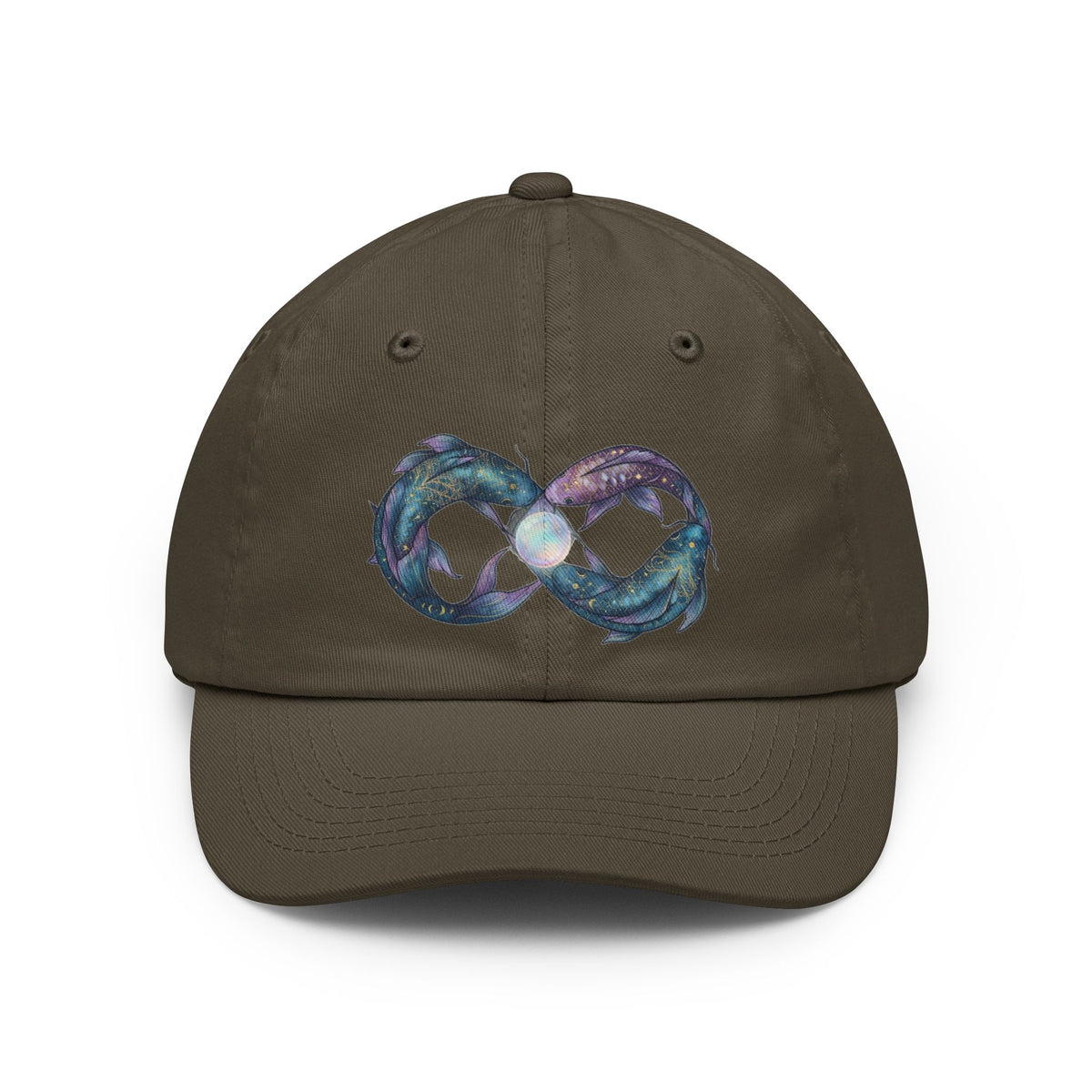 Color: Olive | Pisces The Infinite Fish Dad Hat — Graphic