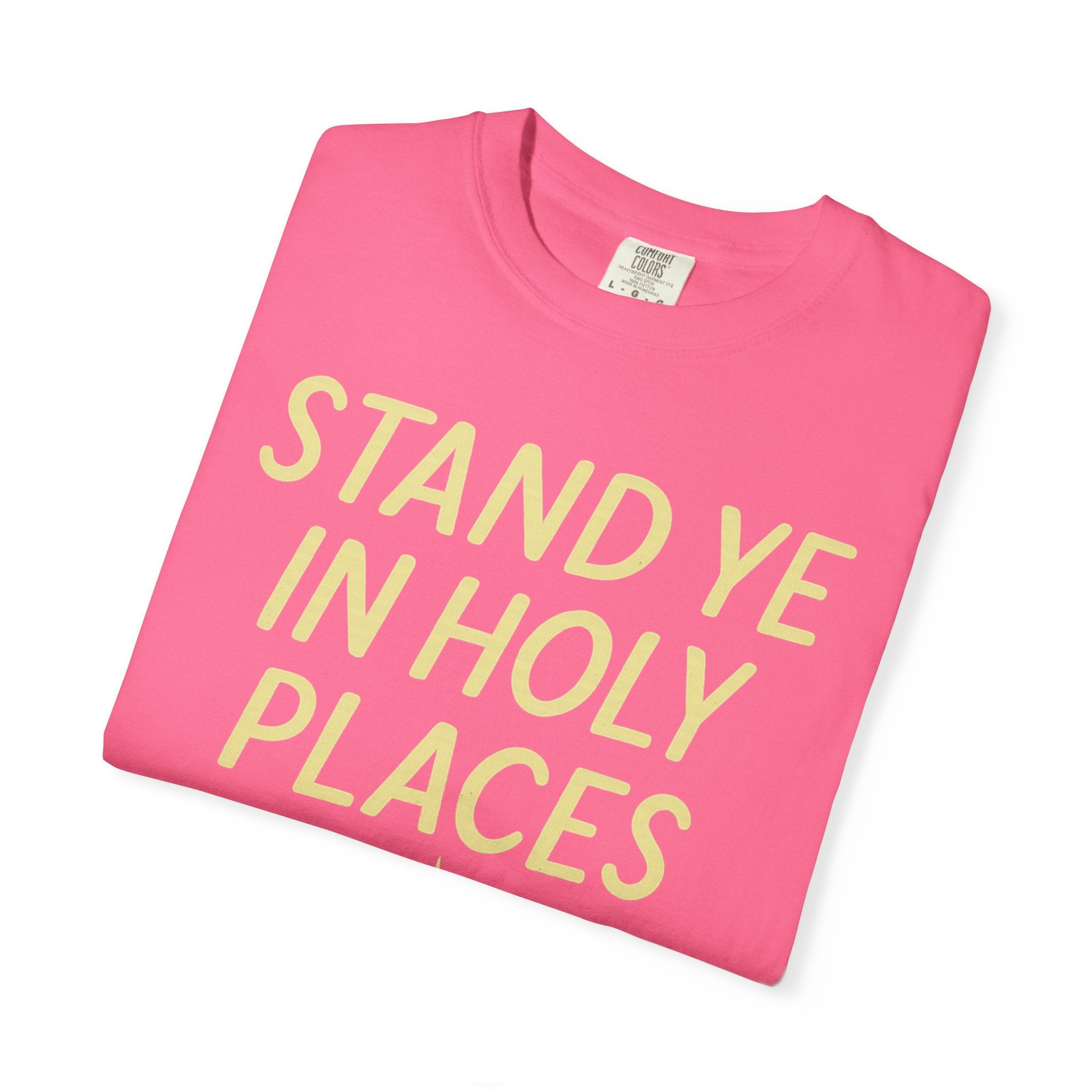 "Stand in Holy Places" Unisex Garment-Dyed T-shirt
