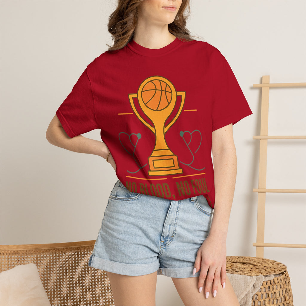 "No Blood, No Foul" Unisex Garment-Dyed T-shirt