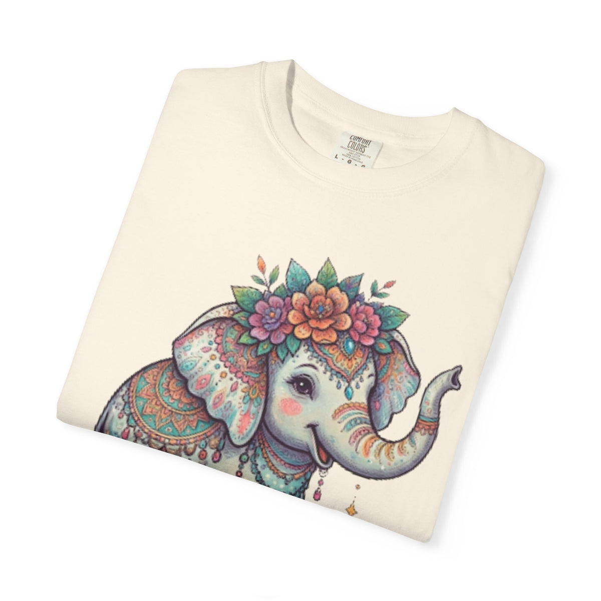"Hippy Elephant" Unisex Garment-Dyed Tee