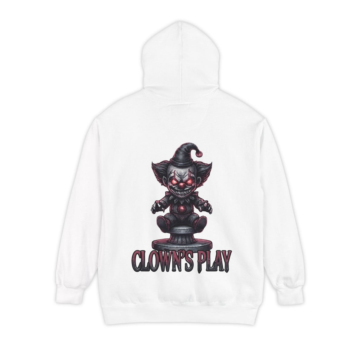 Color: White | Clown Play Garment-Dyed Hoodie