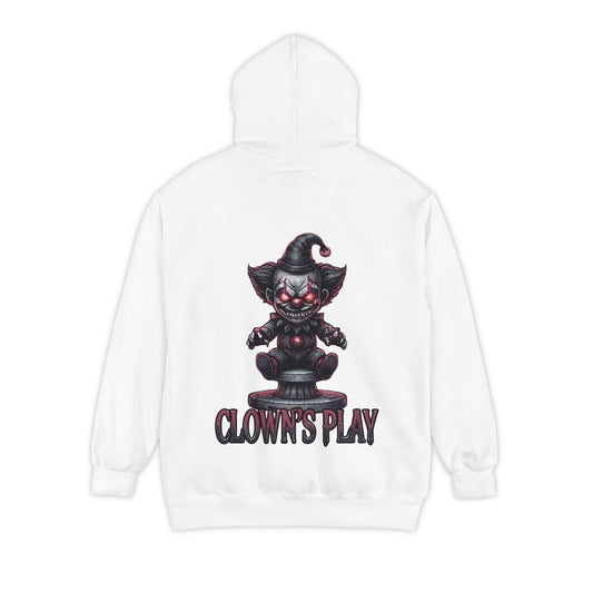 Color: White | Clown Play Garment-Dyed Hoodie