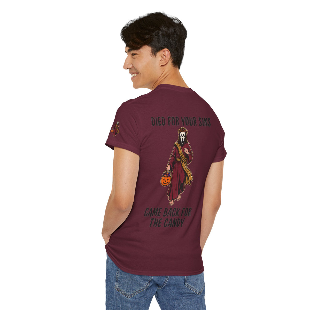 Color: Maroon | Died for Your Sins, Came Back for the Candy Premium Graphic Tee