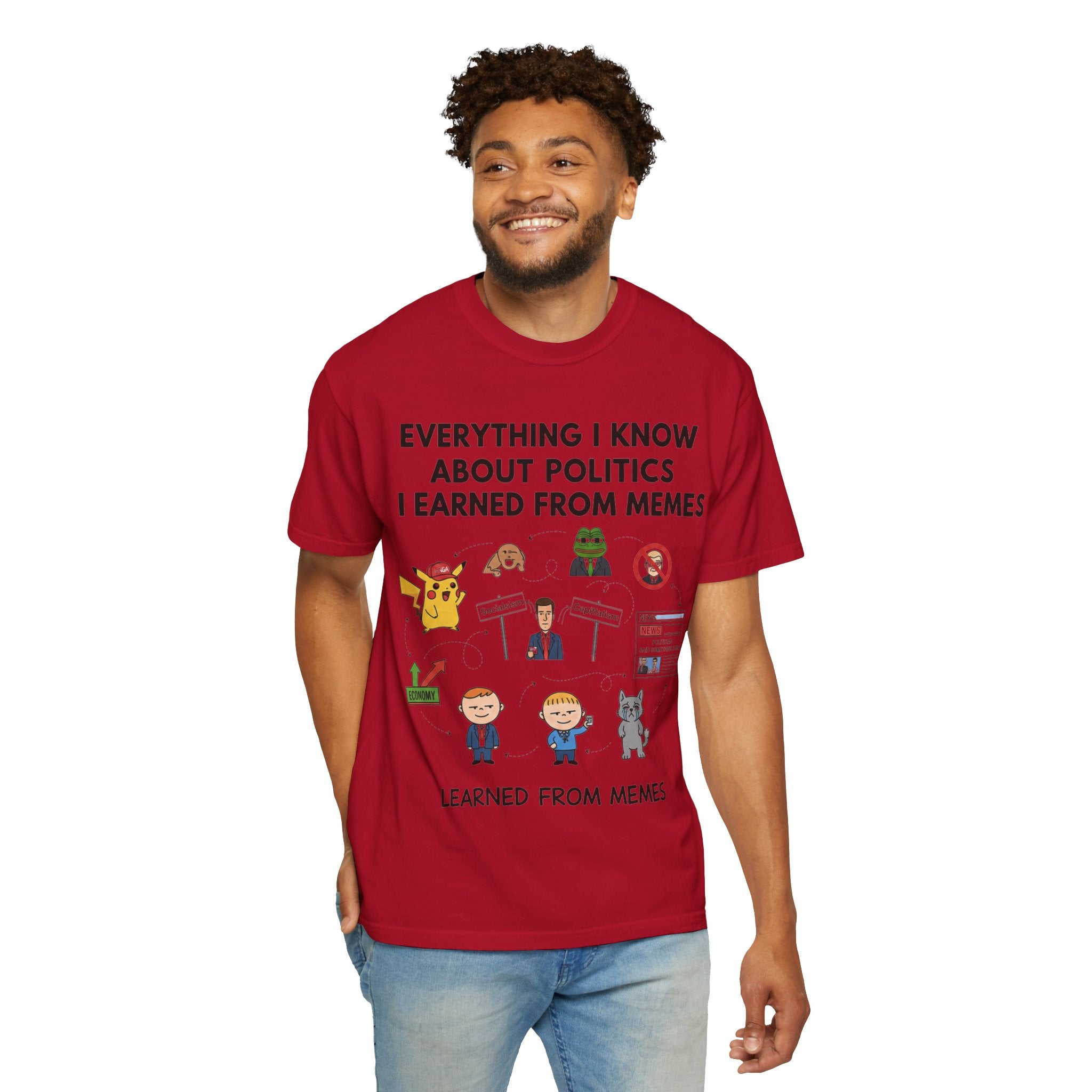 "Advanced Degrees in Memes" Unisex Garment-Dyed T-shirt