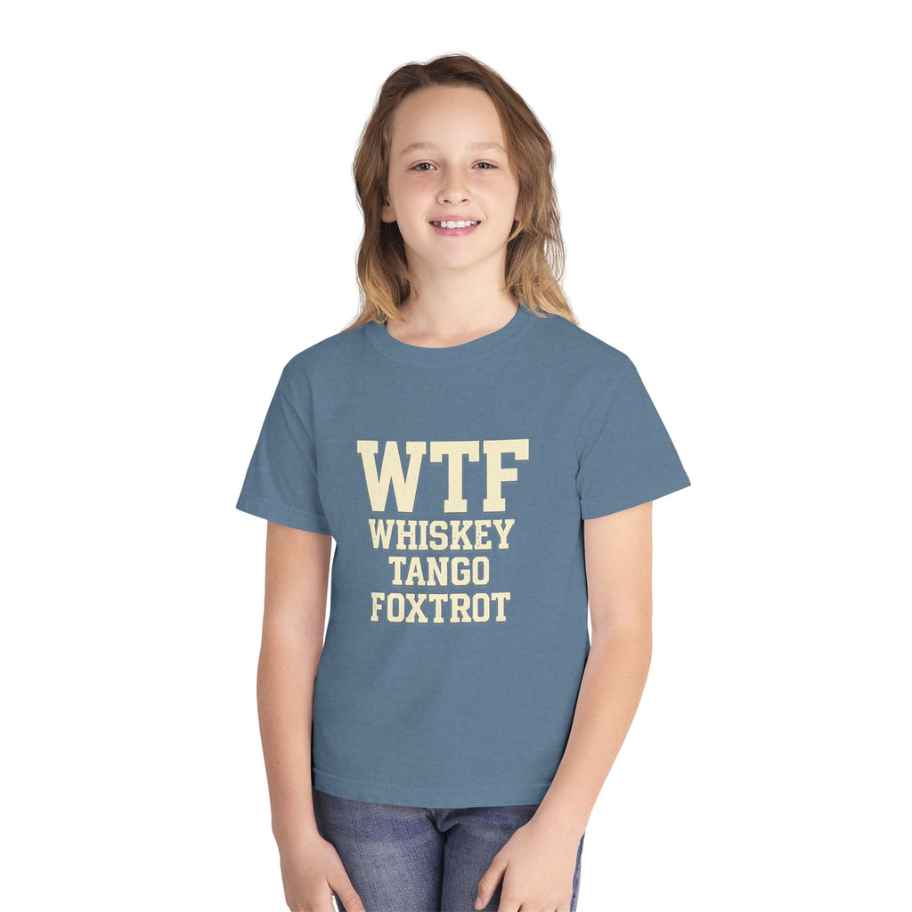 Whisky Tango Foxtrot - WTF Decoded | Youth Tee — AttitudeShirts