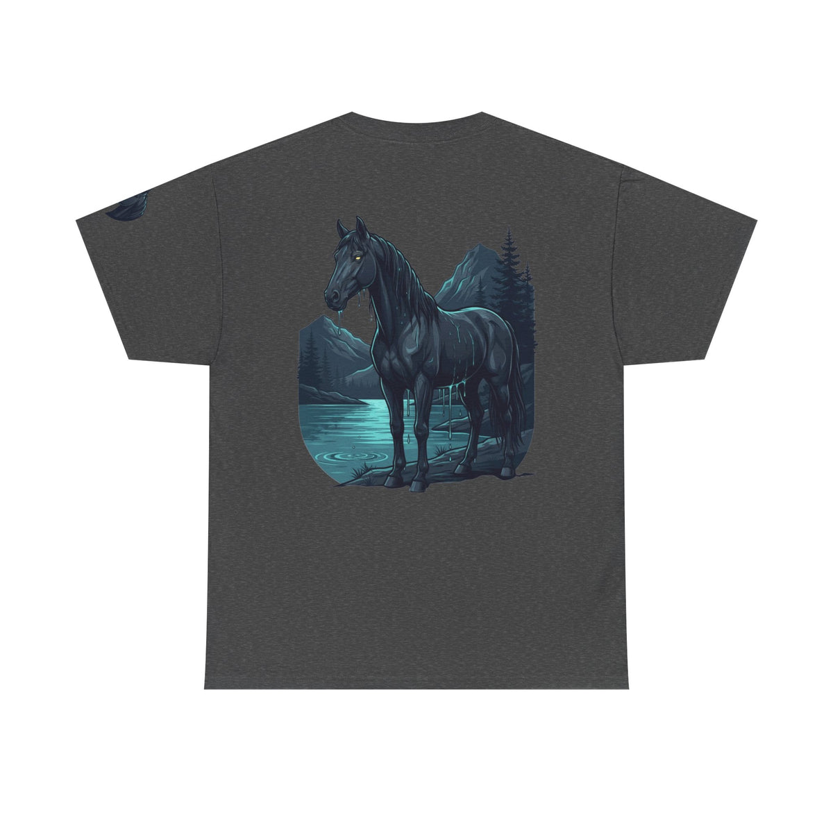 Color: Dark Heather | Kelpie (Scottish Folklore) Premium Graphic Tee
