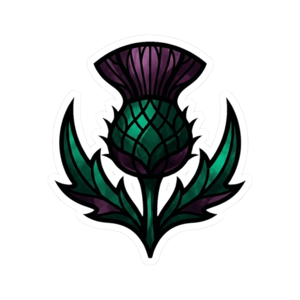 "Stained Glass Floral" Sticker