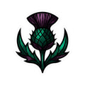 "Stained Glass Floral" Sticker