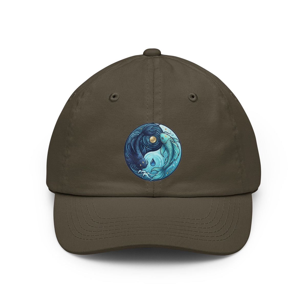 Color: Olive | Yin Yang Pisces Dad Hat