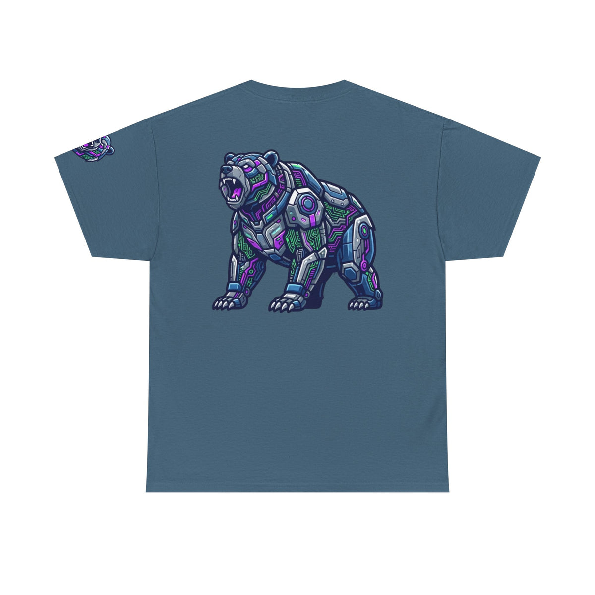 Color: Indigo Blue | Cyber Bear Premium Graphic Tee