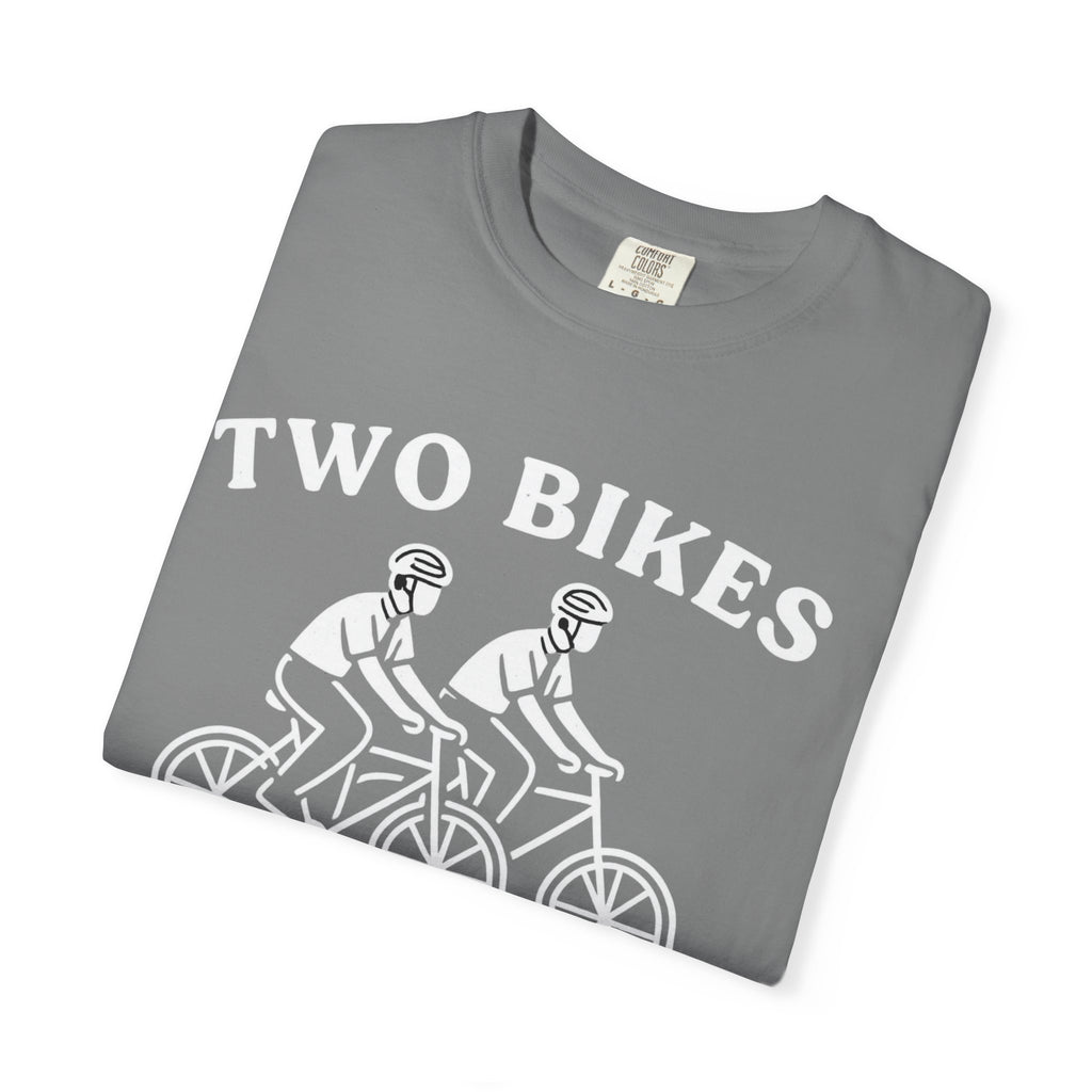 "Two Bikes, One Message" Unisex Garment-Dyed T-shirt