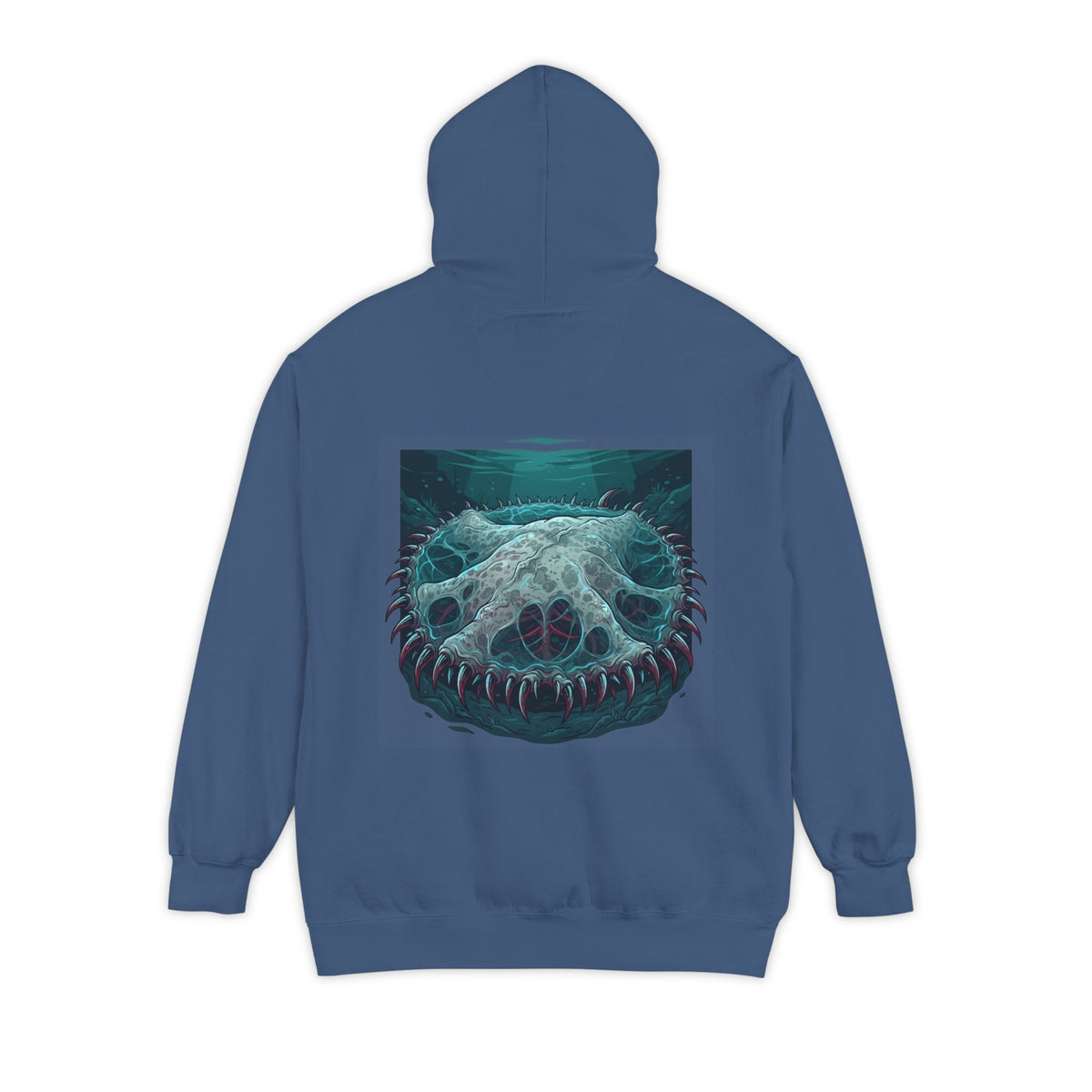 Color: True Navy | El Cuero-The Hide (South American Folklore) Garment-Dyed Hoodie