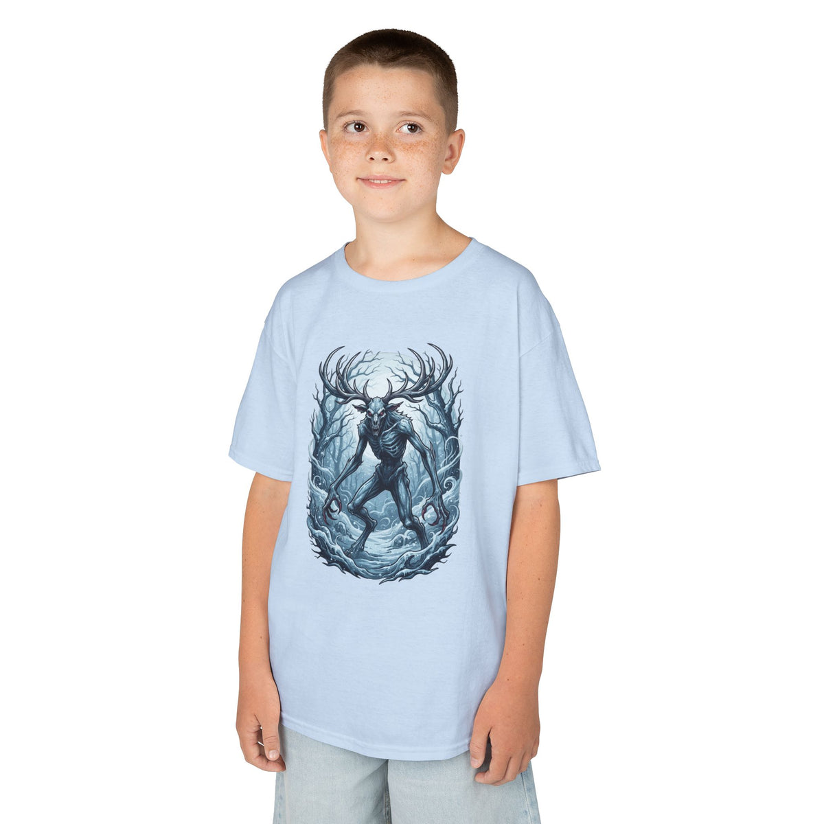 Color: Light Blue | Wendigo (Algonquian Folklore) Kids Tee