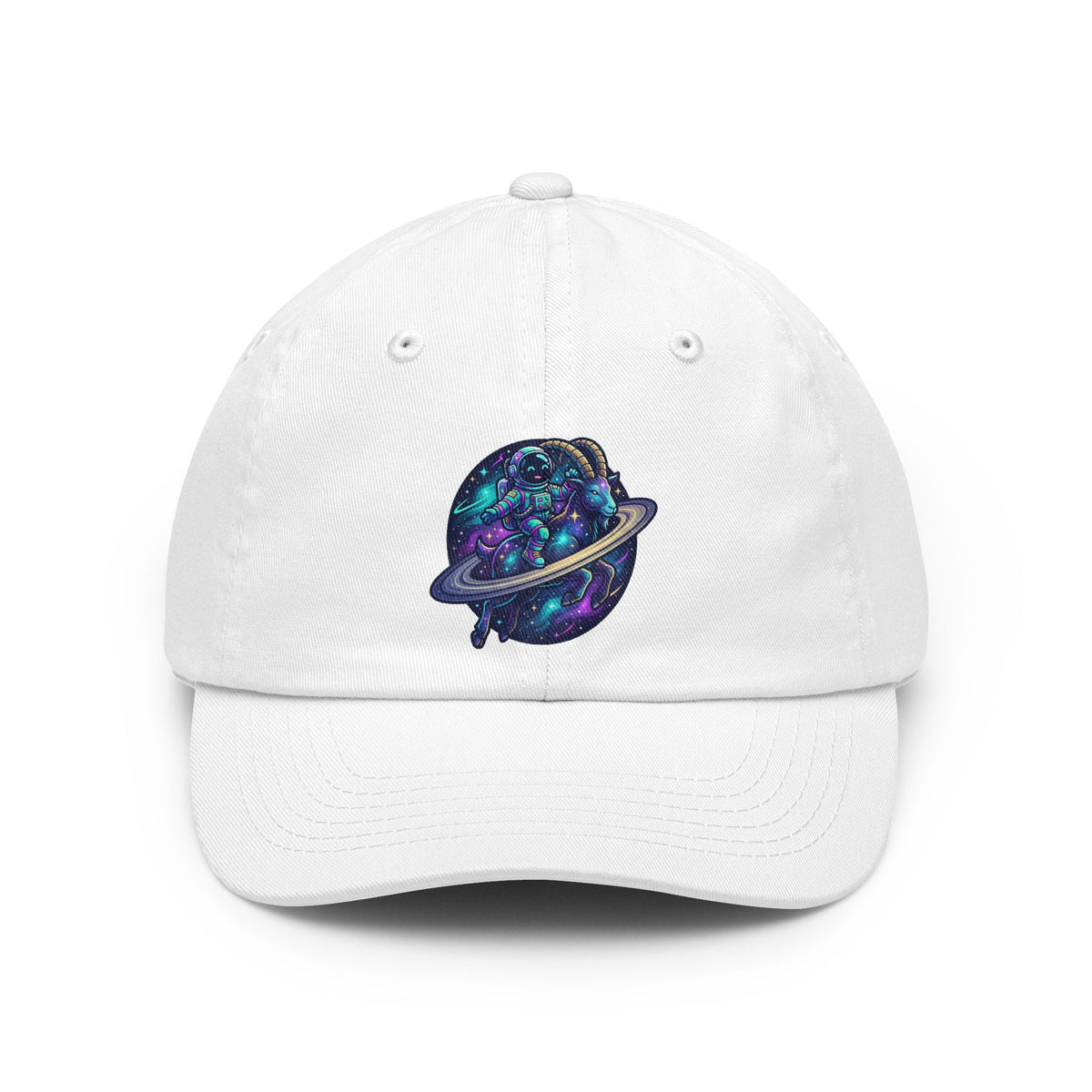 Color: White | Space Explorer Capricorn Dad Hat